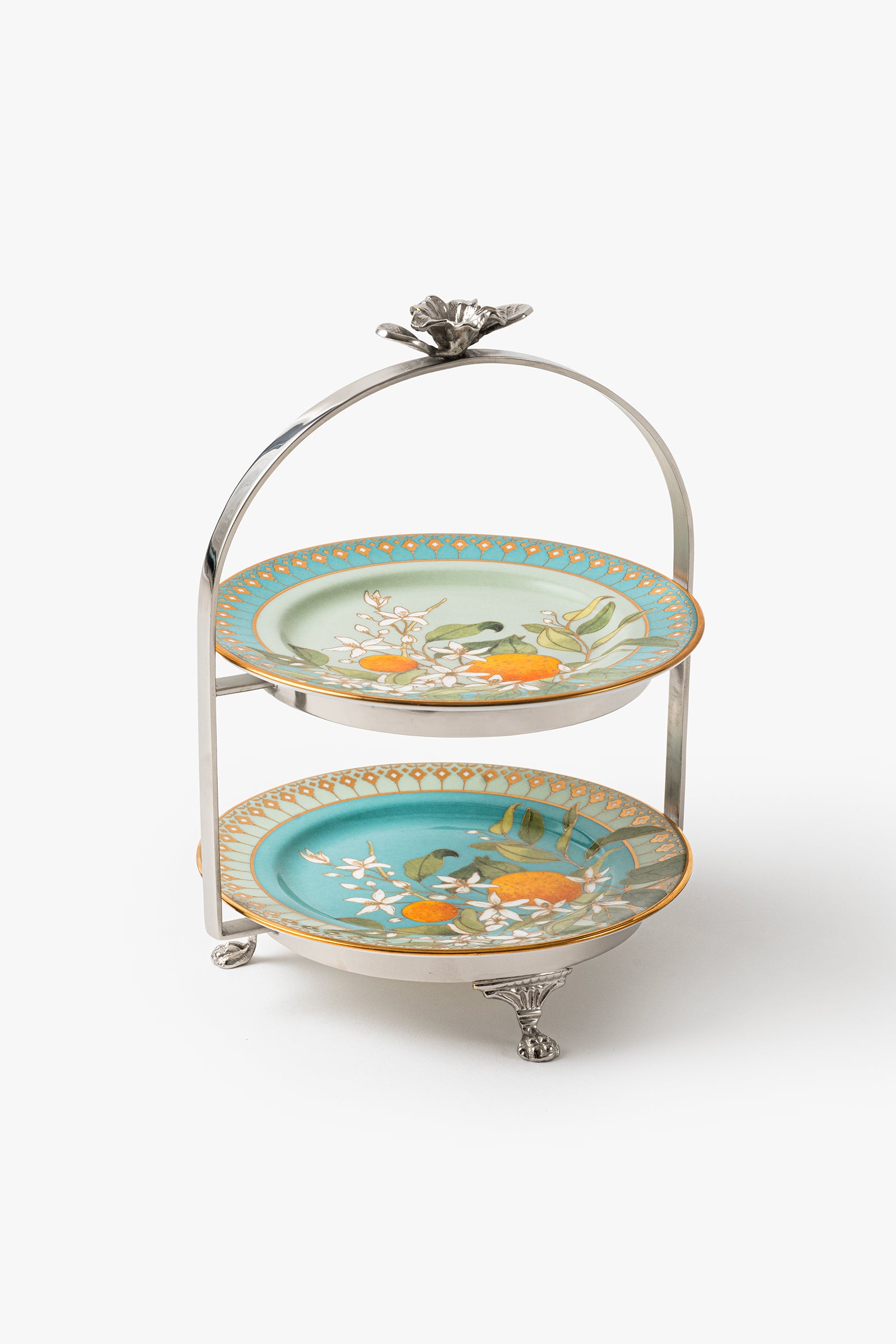 Tangerine Mini Plates with Stand
