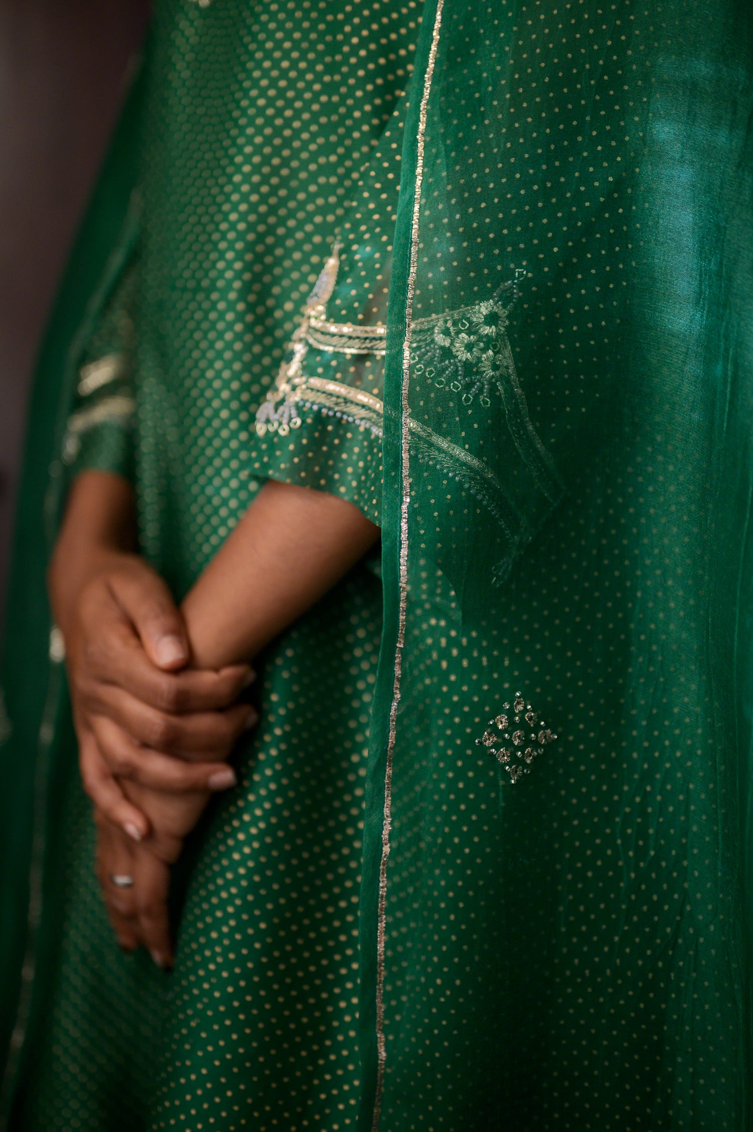 Panna Kurti | Emerald Green