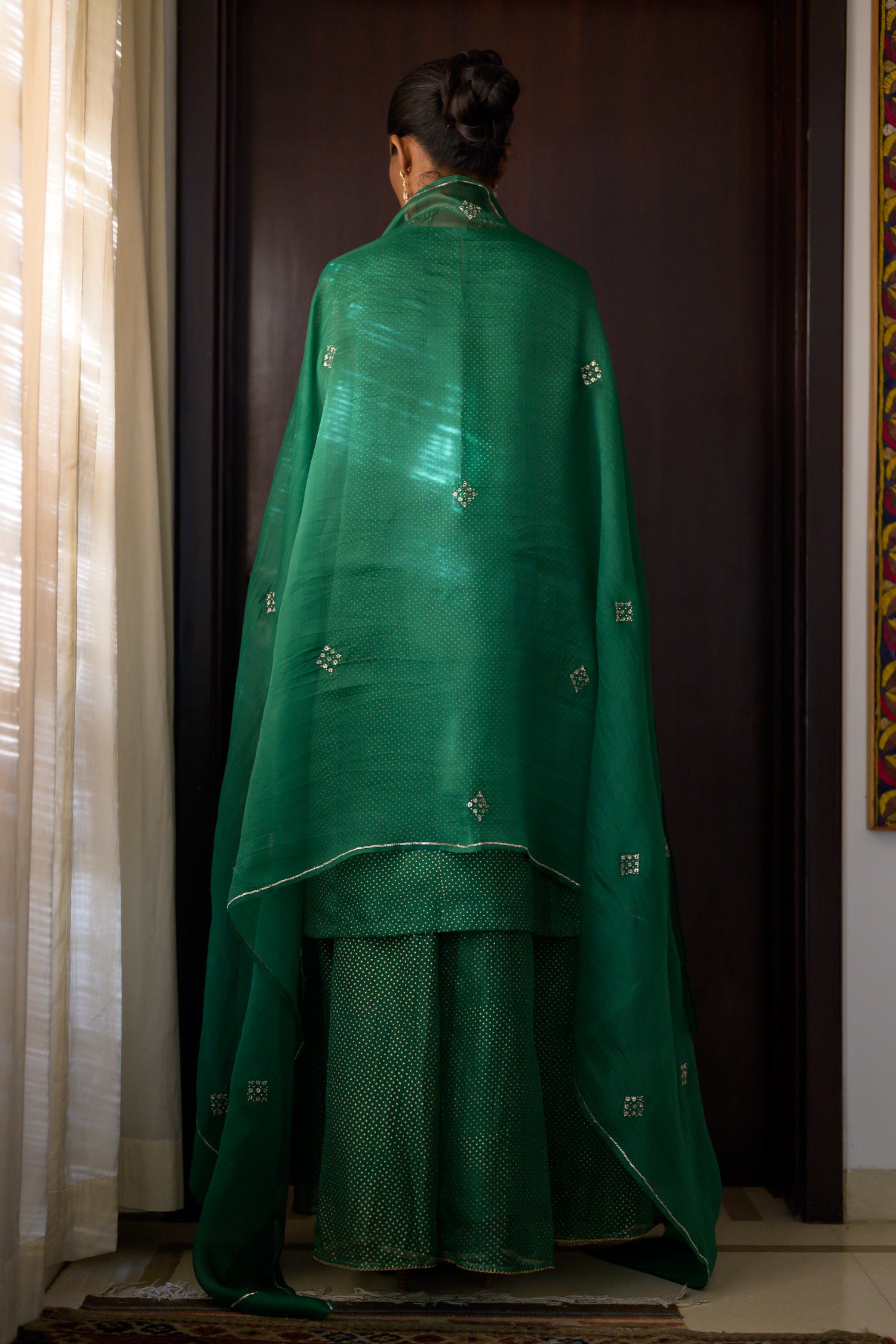 Panna Kurti | Emerald Green