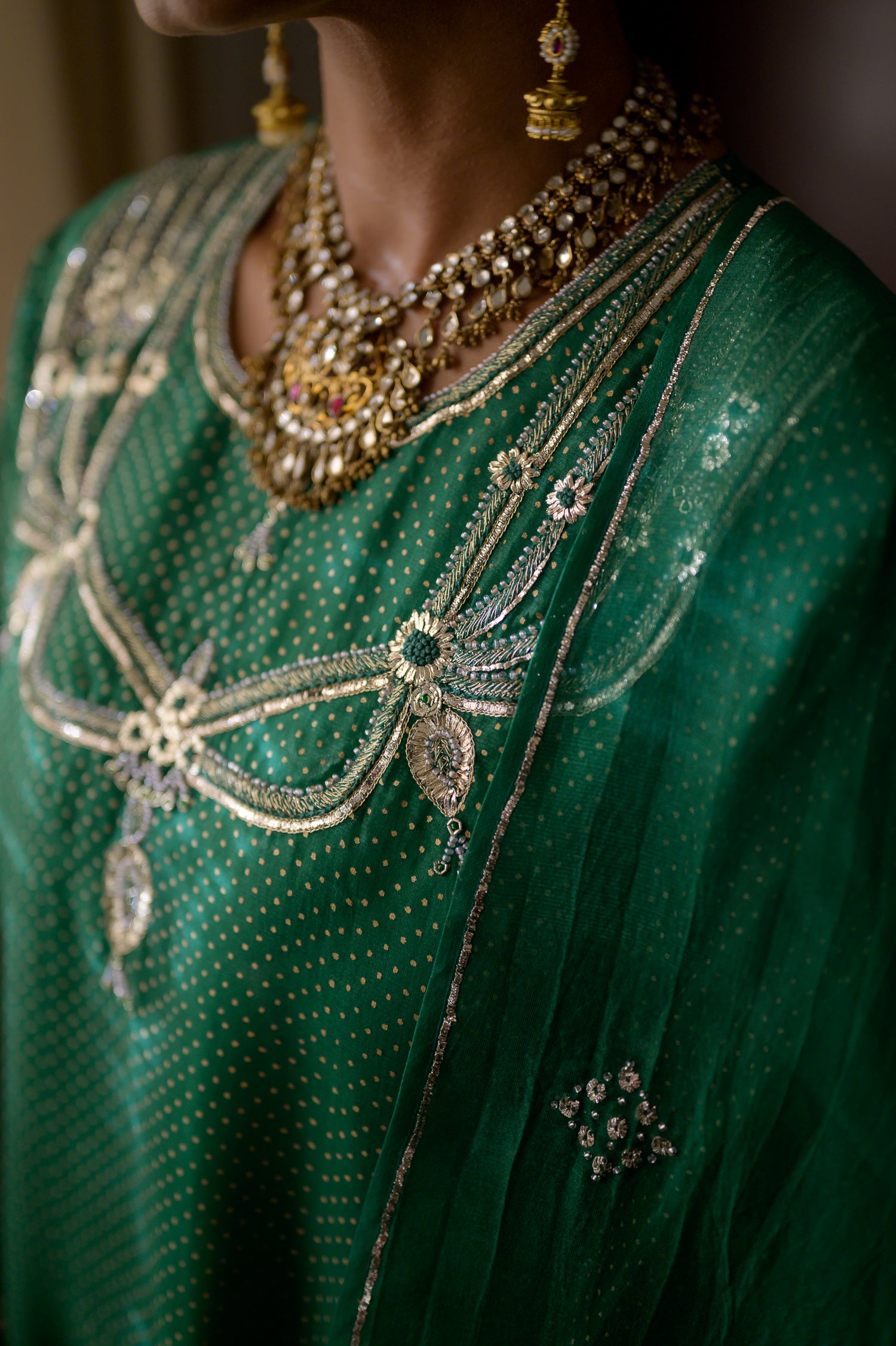 Panna Kurti | Emerald Green