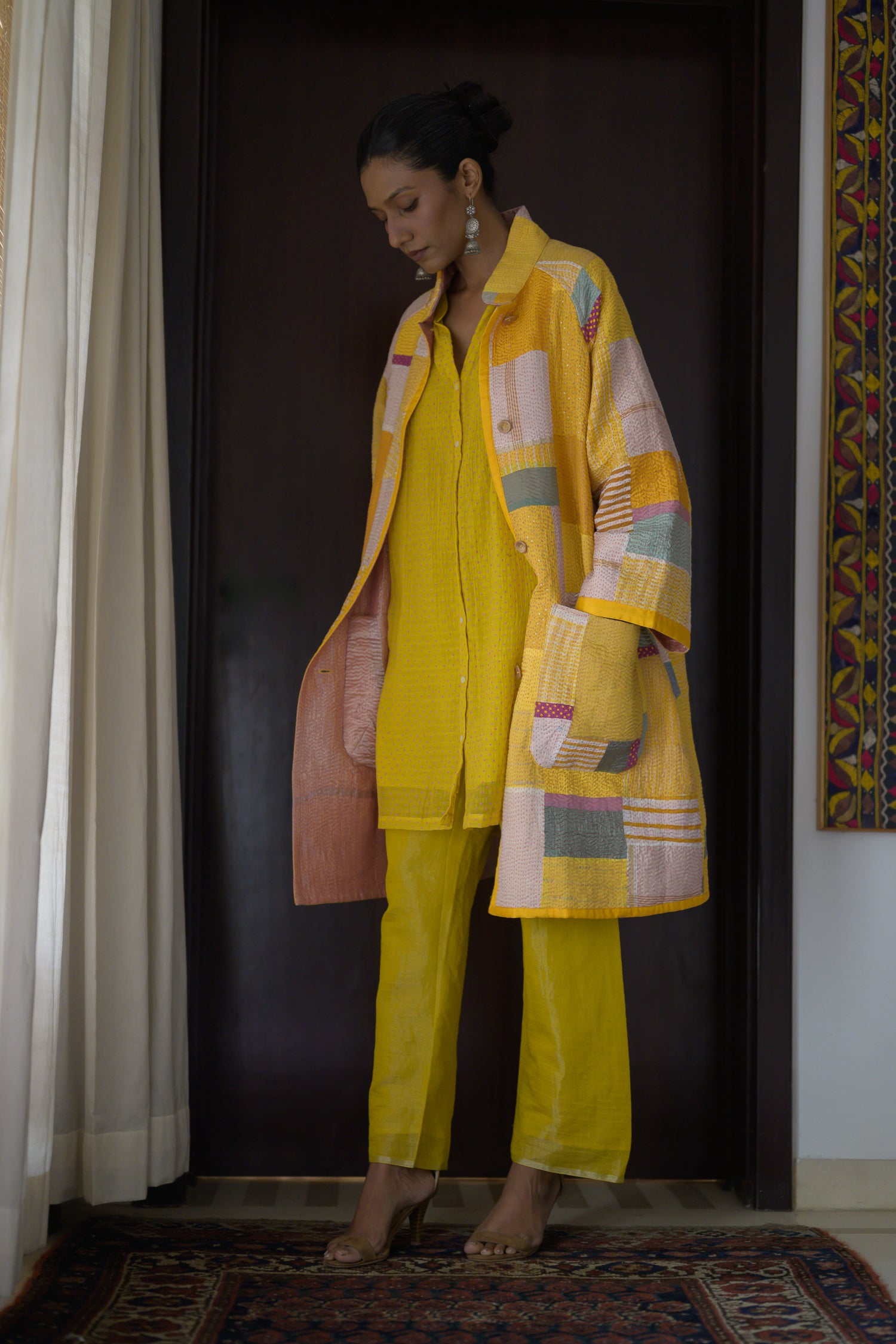 Kabira Jacket | Onion Pink & Yellow
