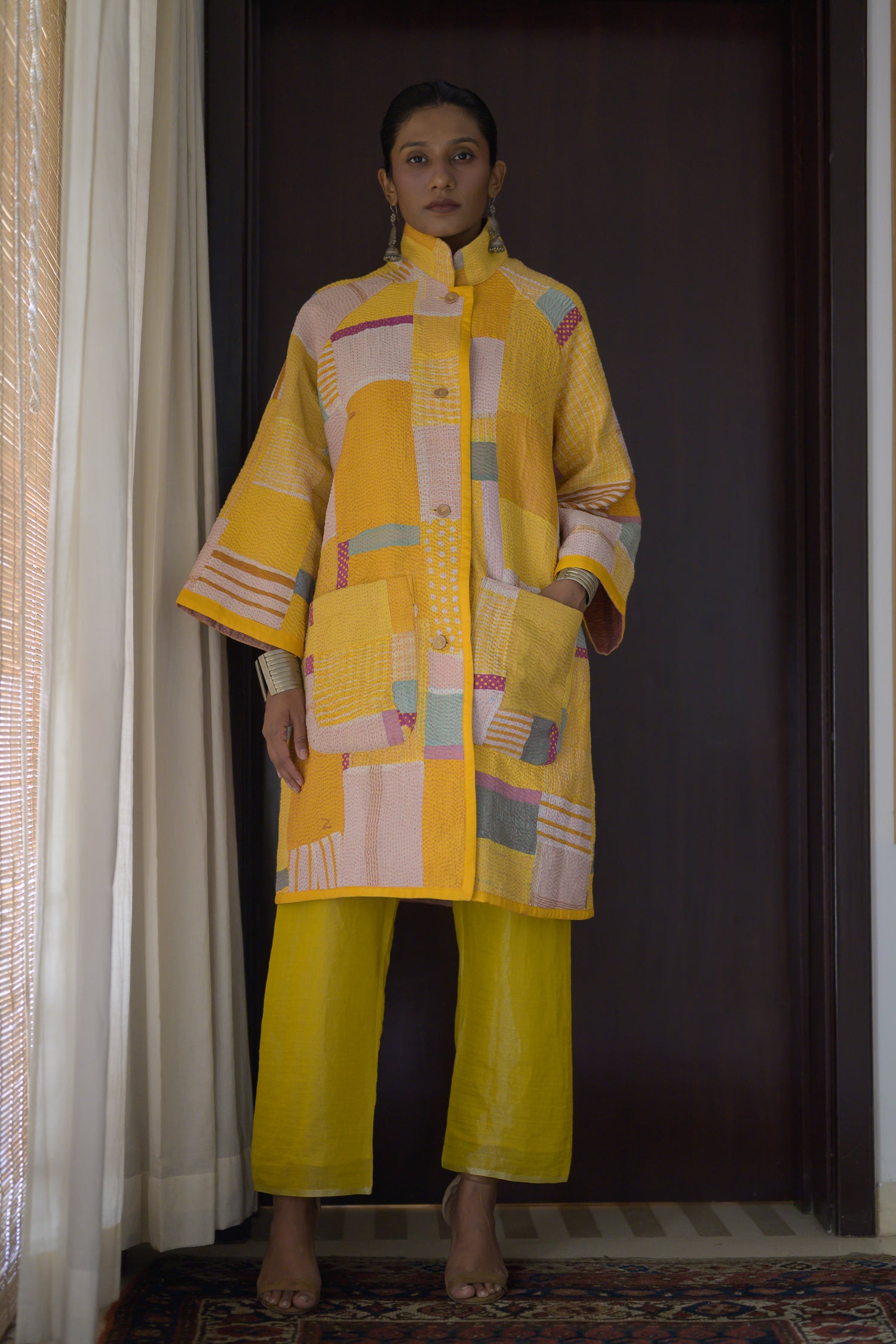 Kabira Jacket | Onion Pink & Yellow