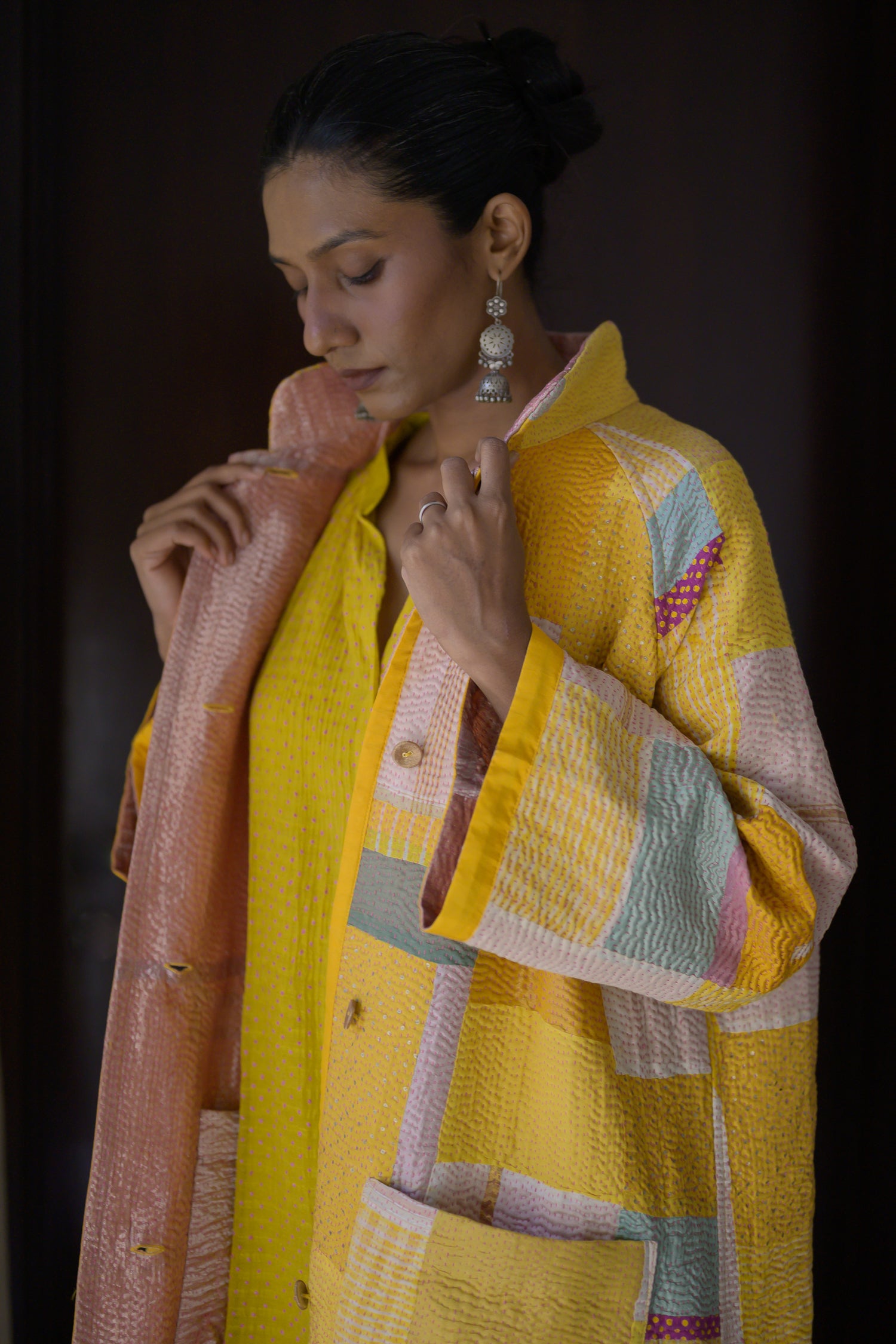 Kabira Jacket | Onion Pink & Yellow