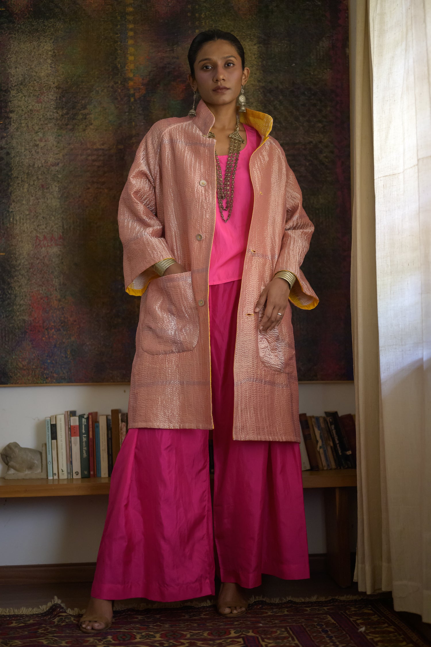 Kabira Jacket | Onion Pink & Yellow