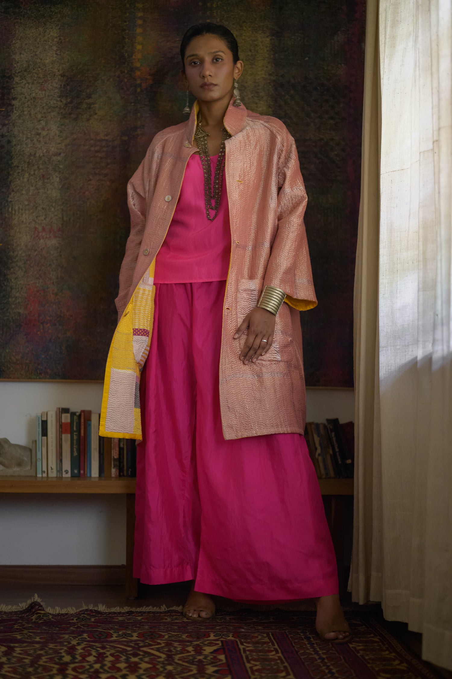Kabira Jacket | Onion Pink & Yellow