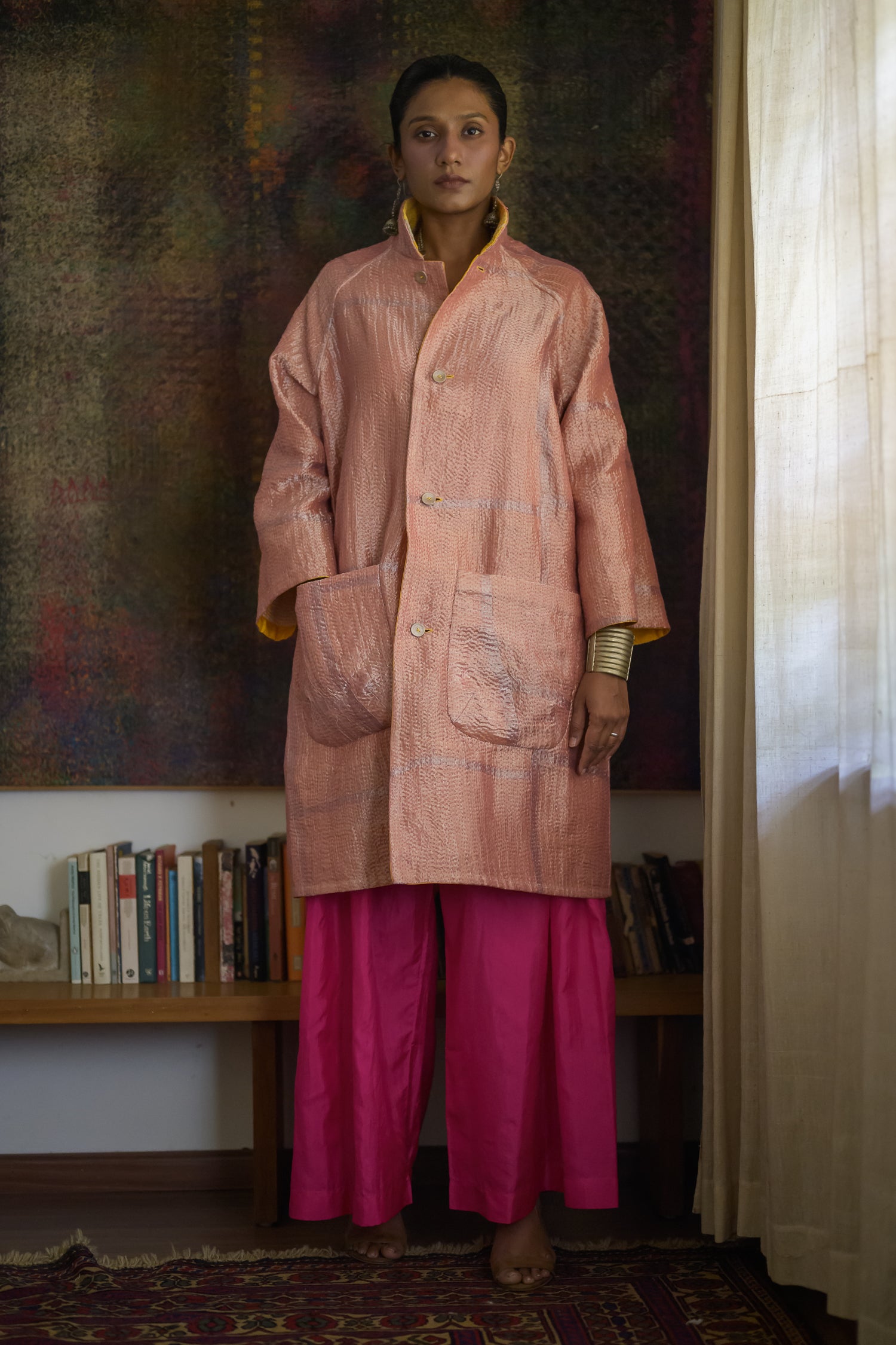 Kabira Jacket | Onion Pink & Yellow