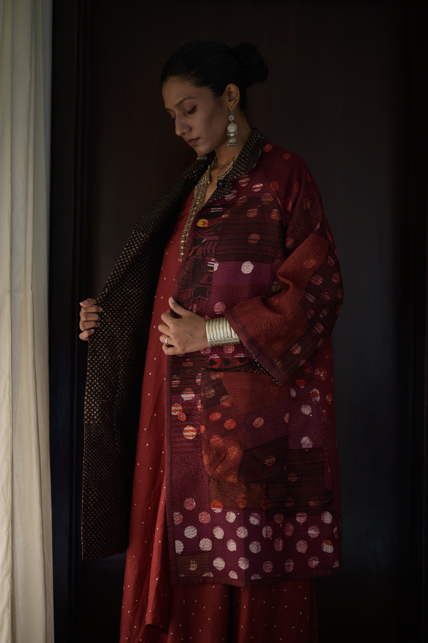 Kabira Jacket | Madder & Black