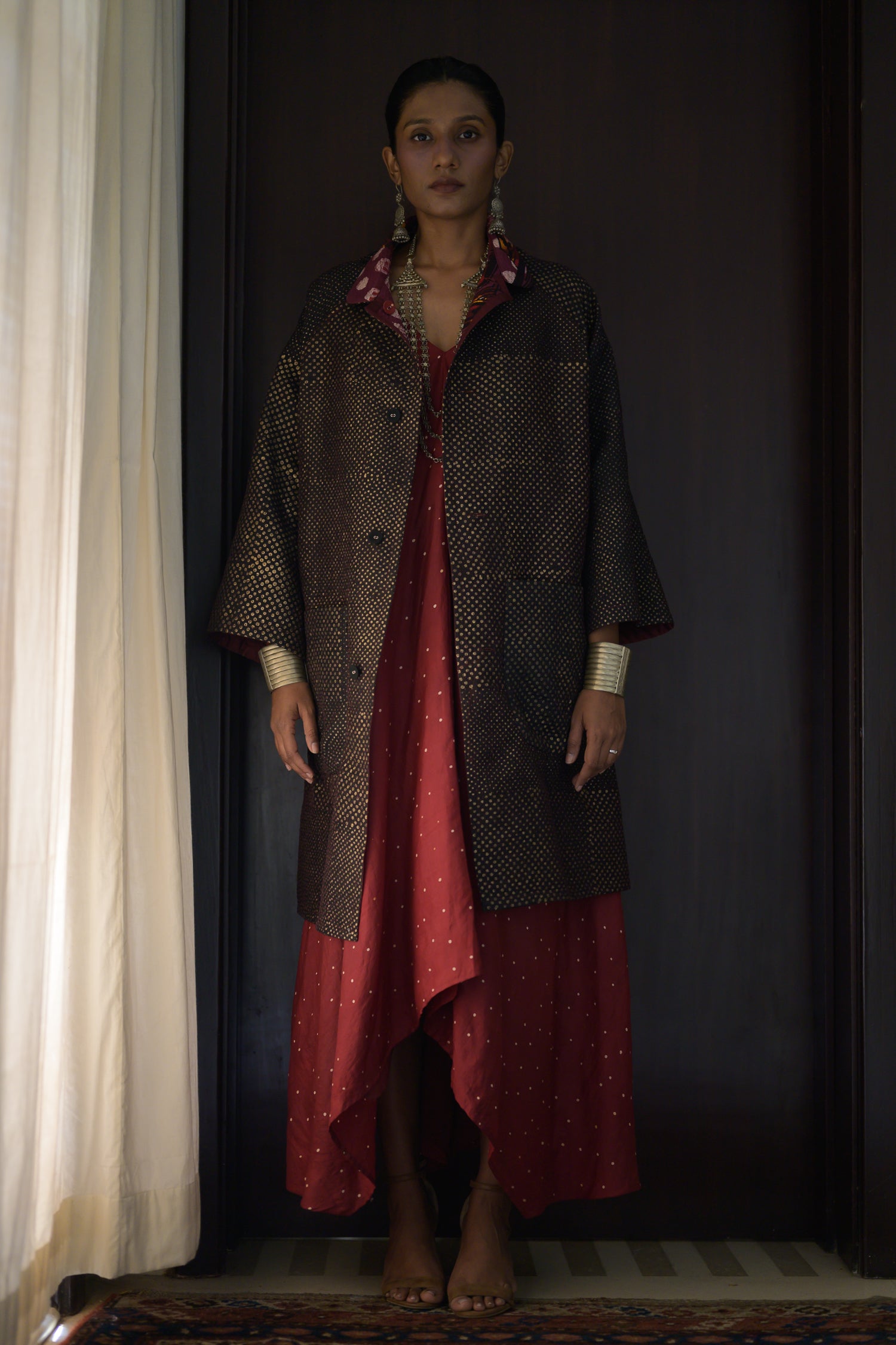 Kabira Jacket | Madder & Black