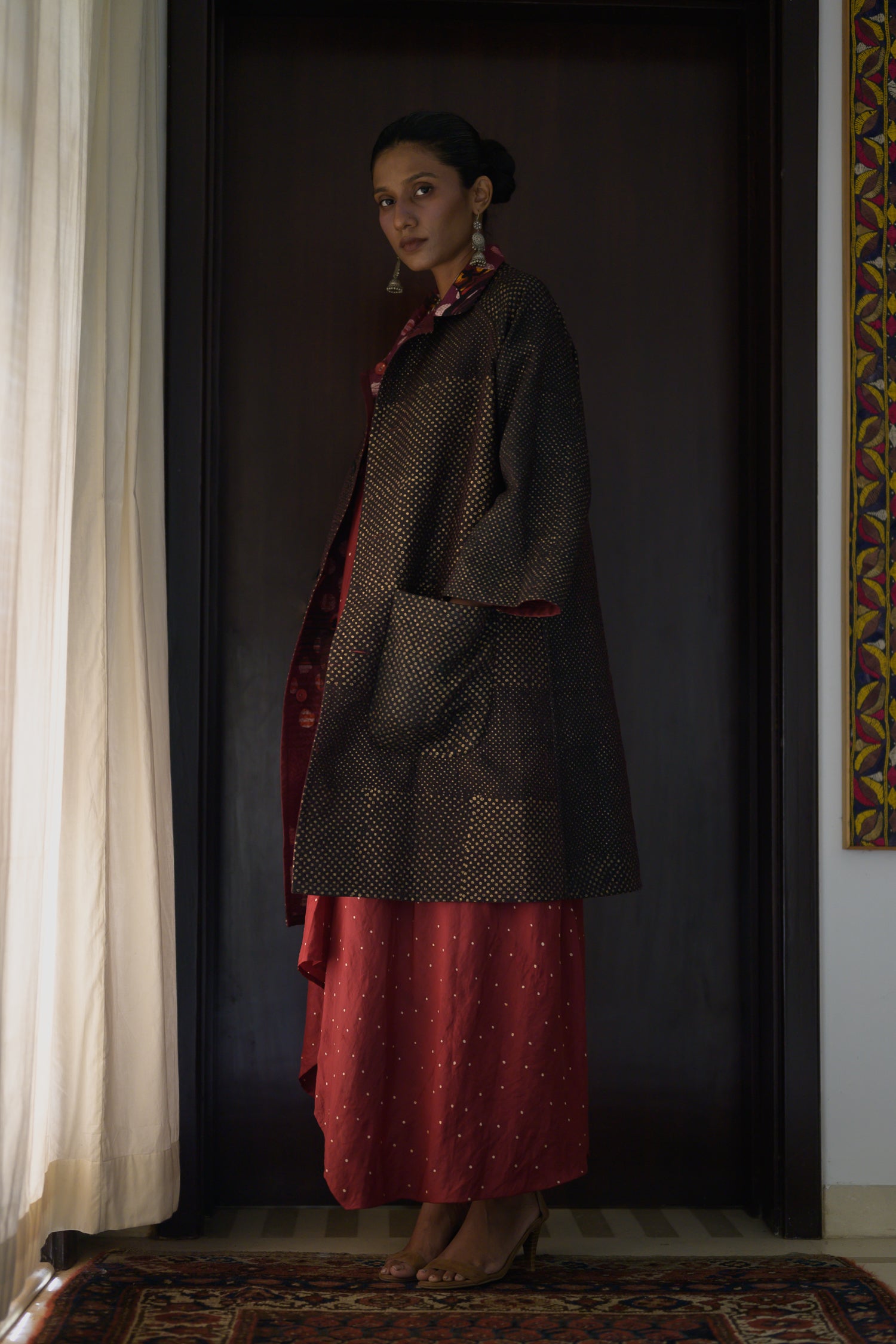 Kabira Jacket | Madder & Black