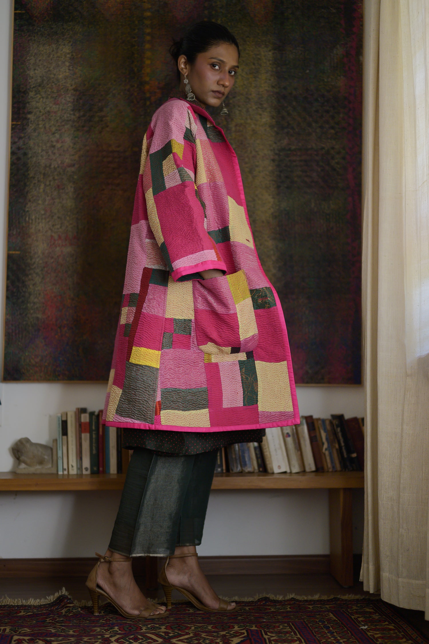 Kabira Jacket | Pink & Emerald