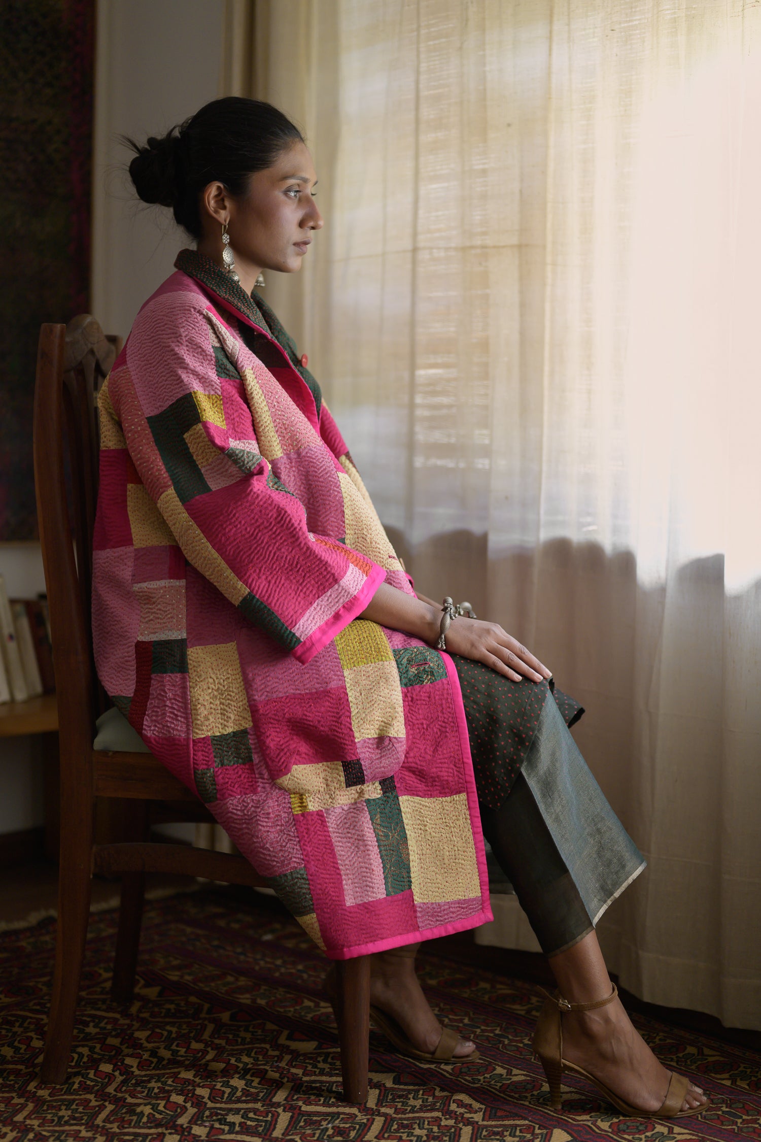 Kabira Jacket | Pink & Emerald