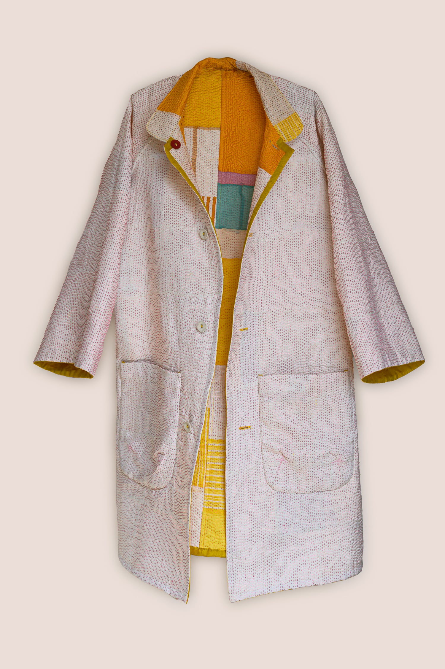 Kabira Jacket | Yellow & Natural White