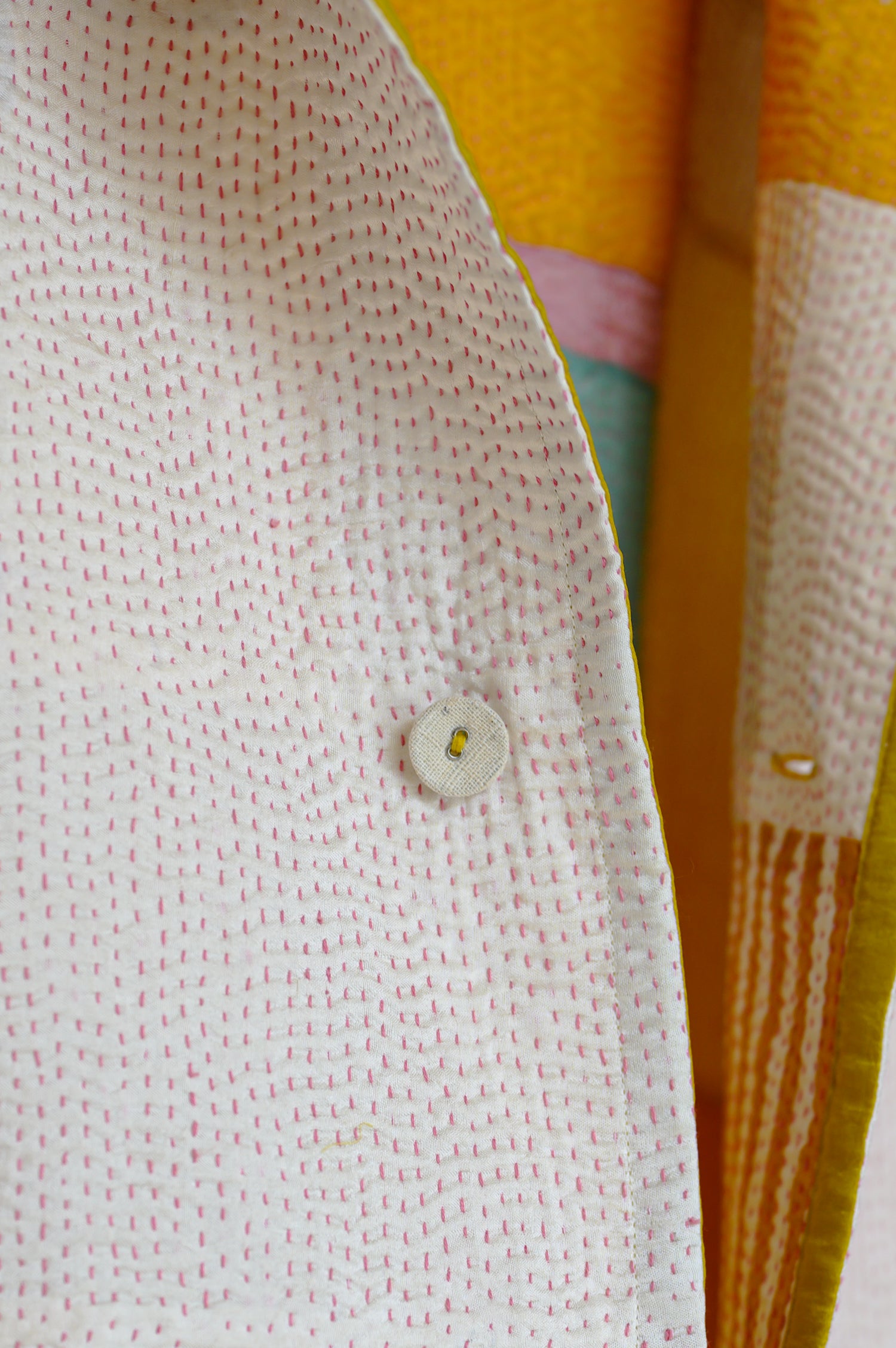 Kabira Jacket | Yellow & Natural White