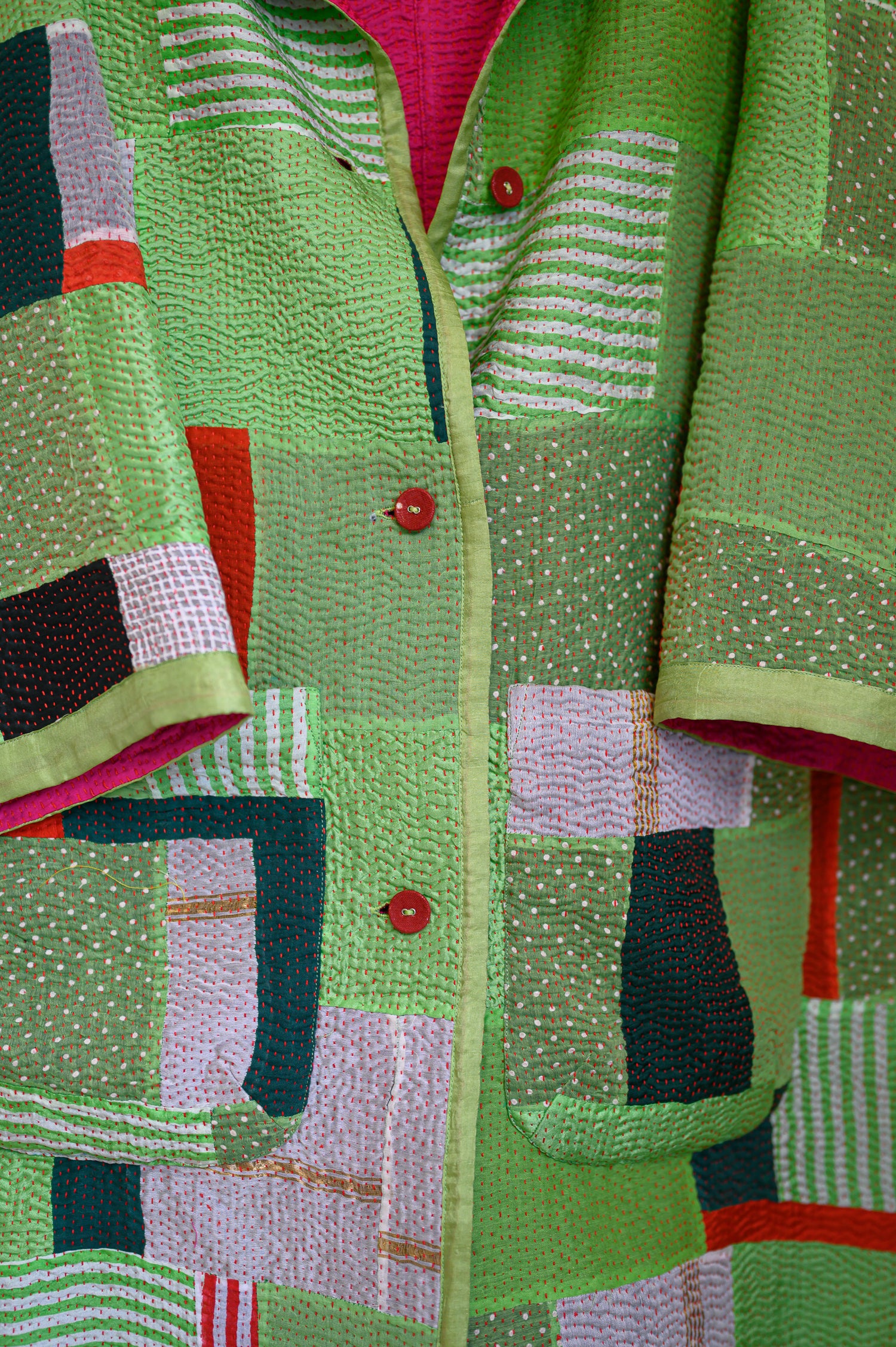 Kabira Jacket | Neon Green & Hot Pink