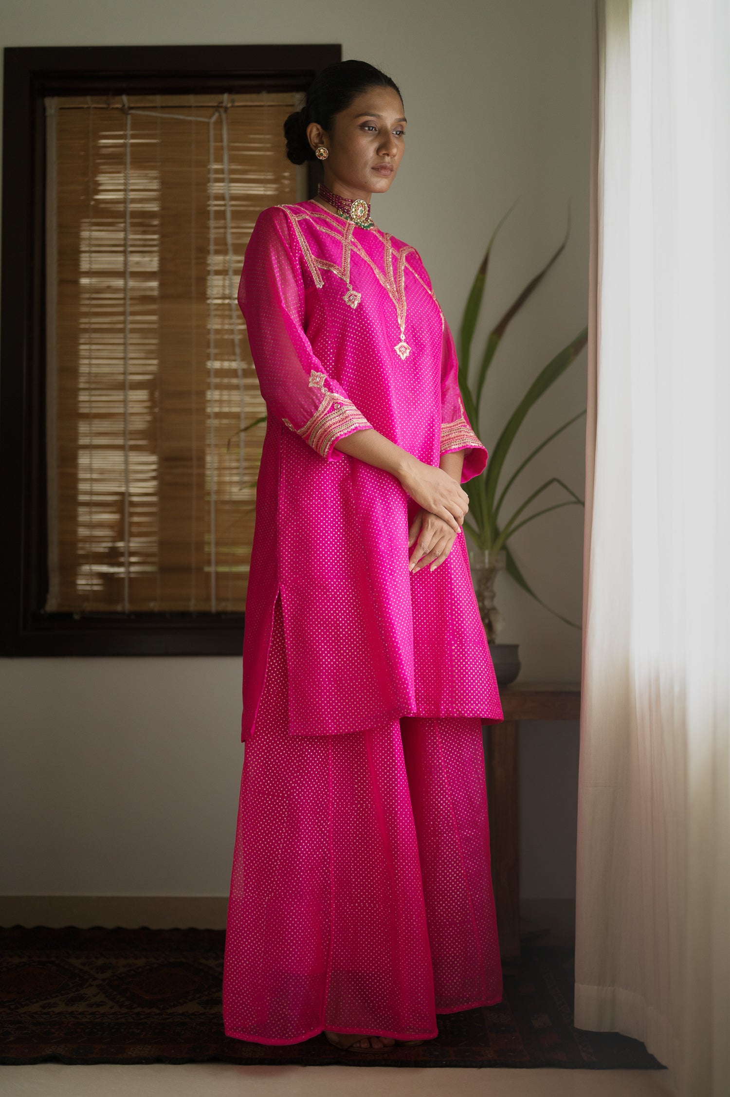 Nizam Kurti | Hot Pink