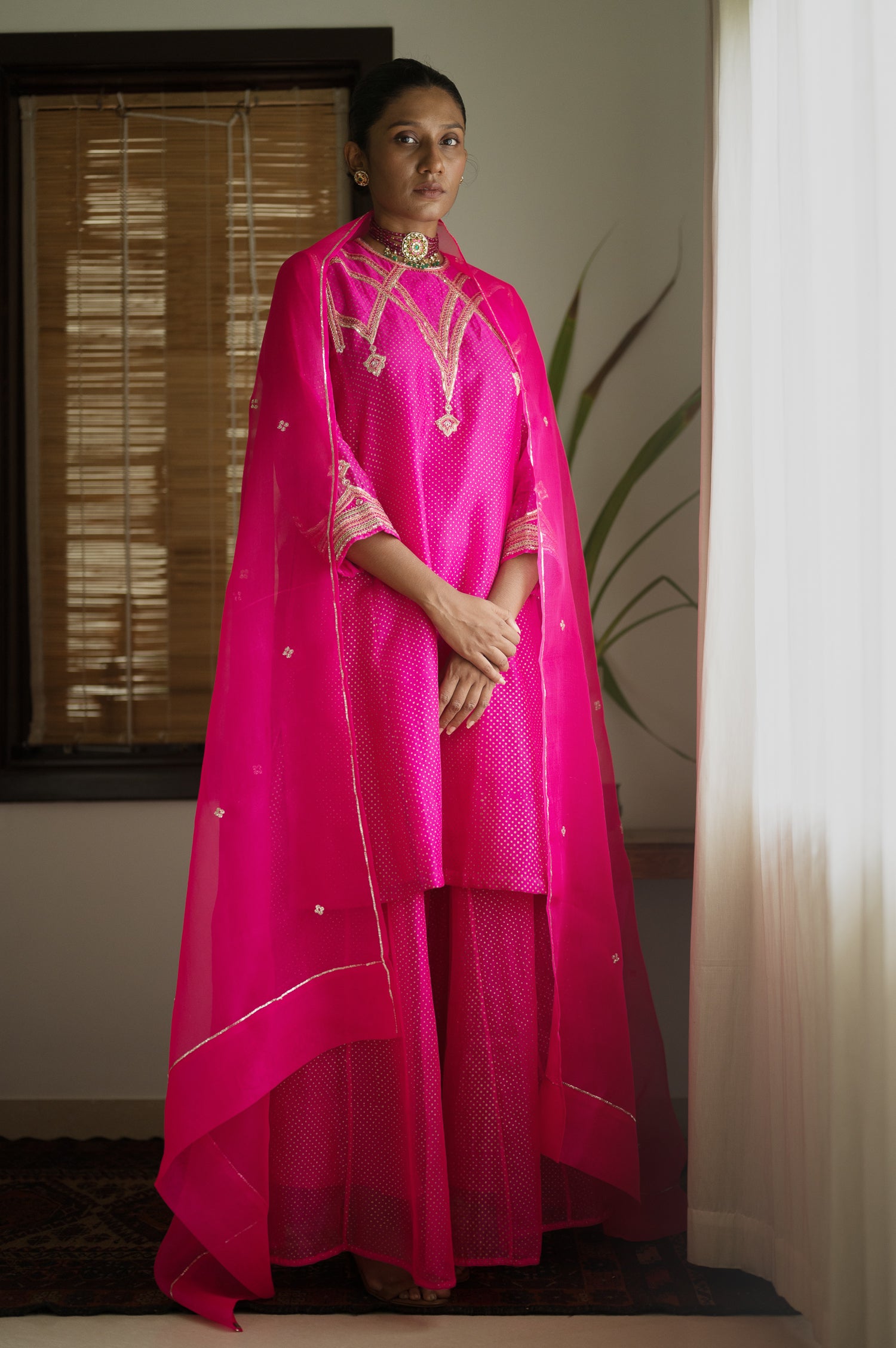 Nizam Kurti | Hot Pink