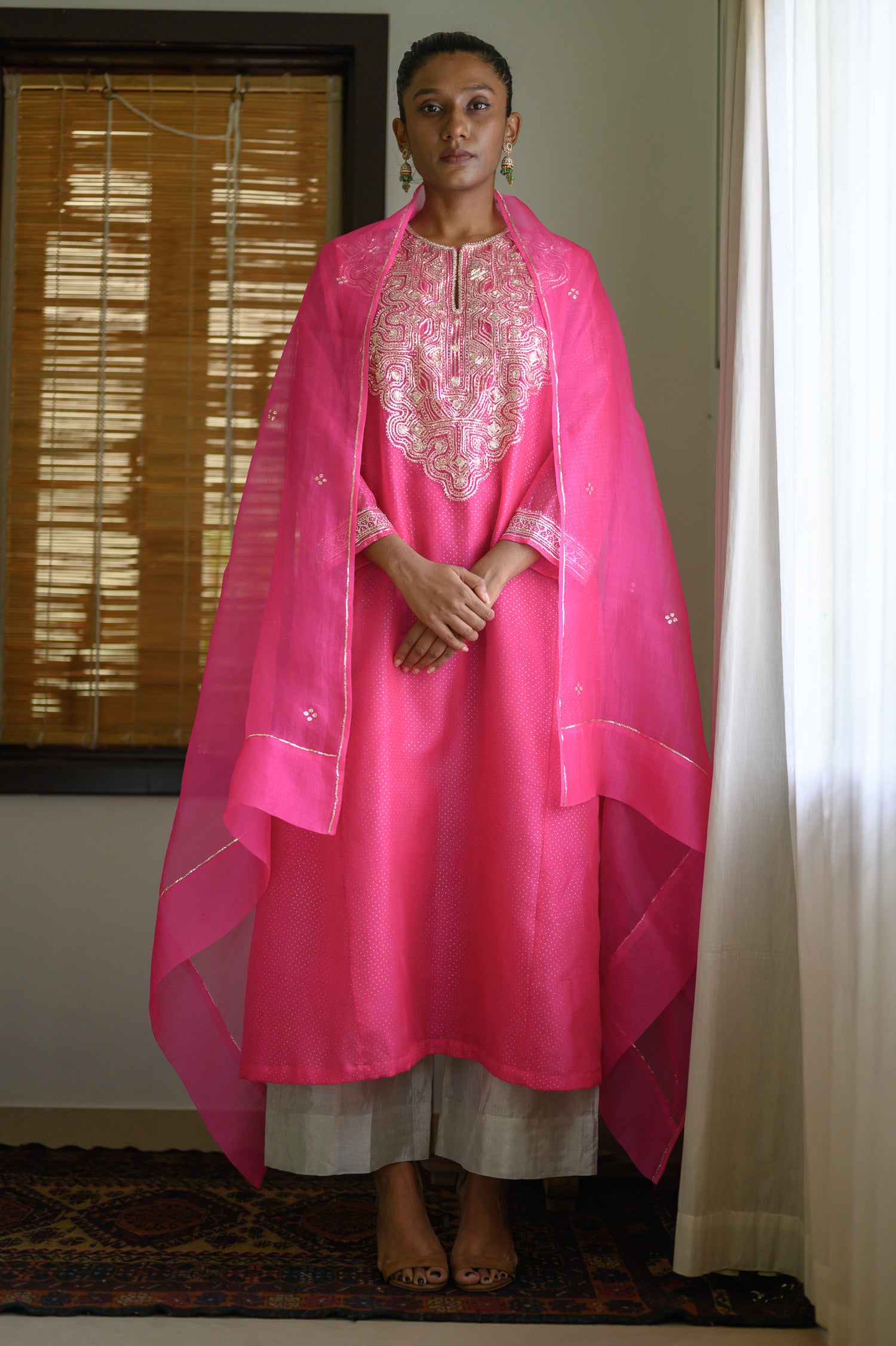 Behruni Kurta | Hot Pink