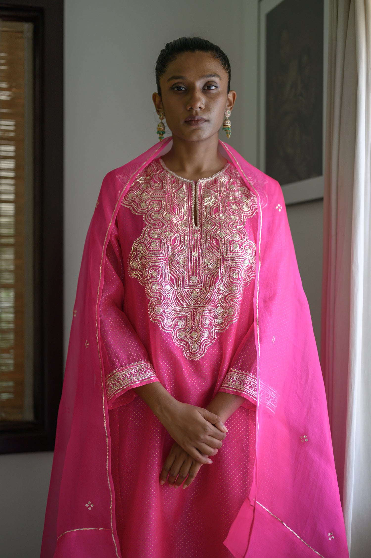 Behruni Kurta | Hot Pink