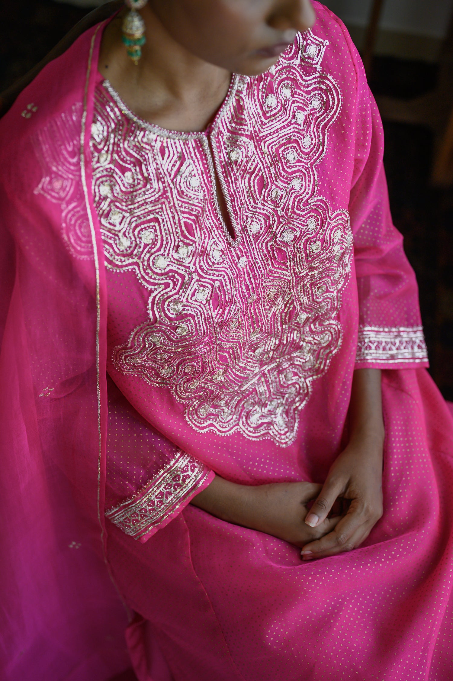 Behruni Kurta | Hot Pink