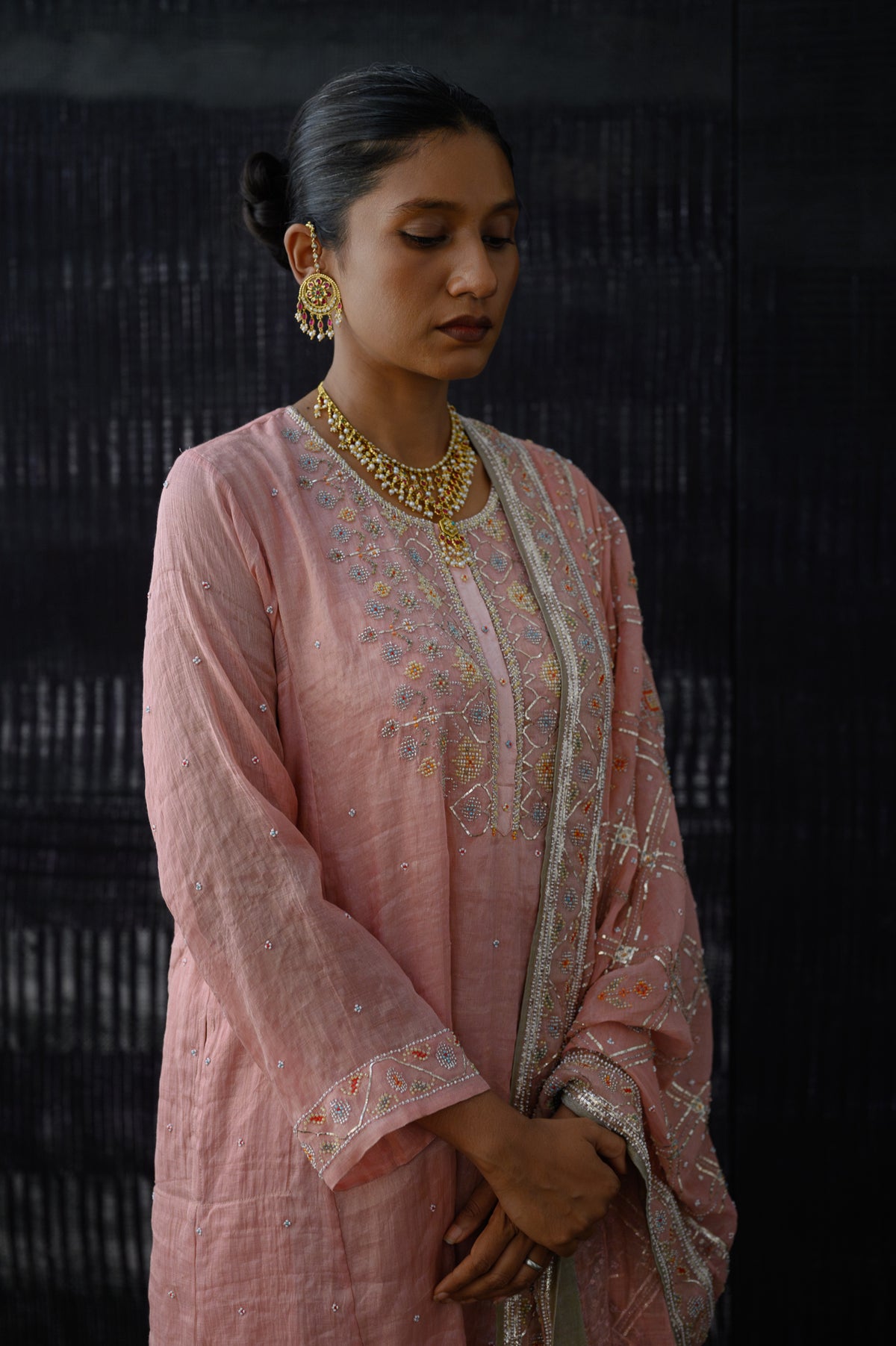 Patan Lehenga & Kurta Set | Onion Pink