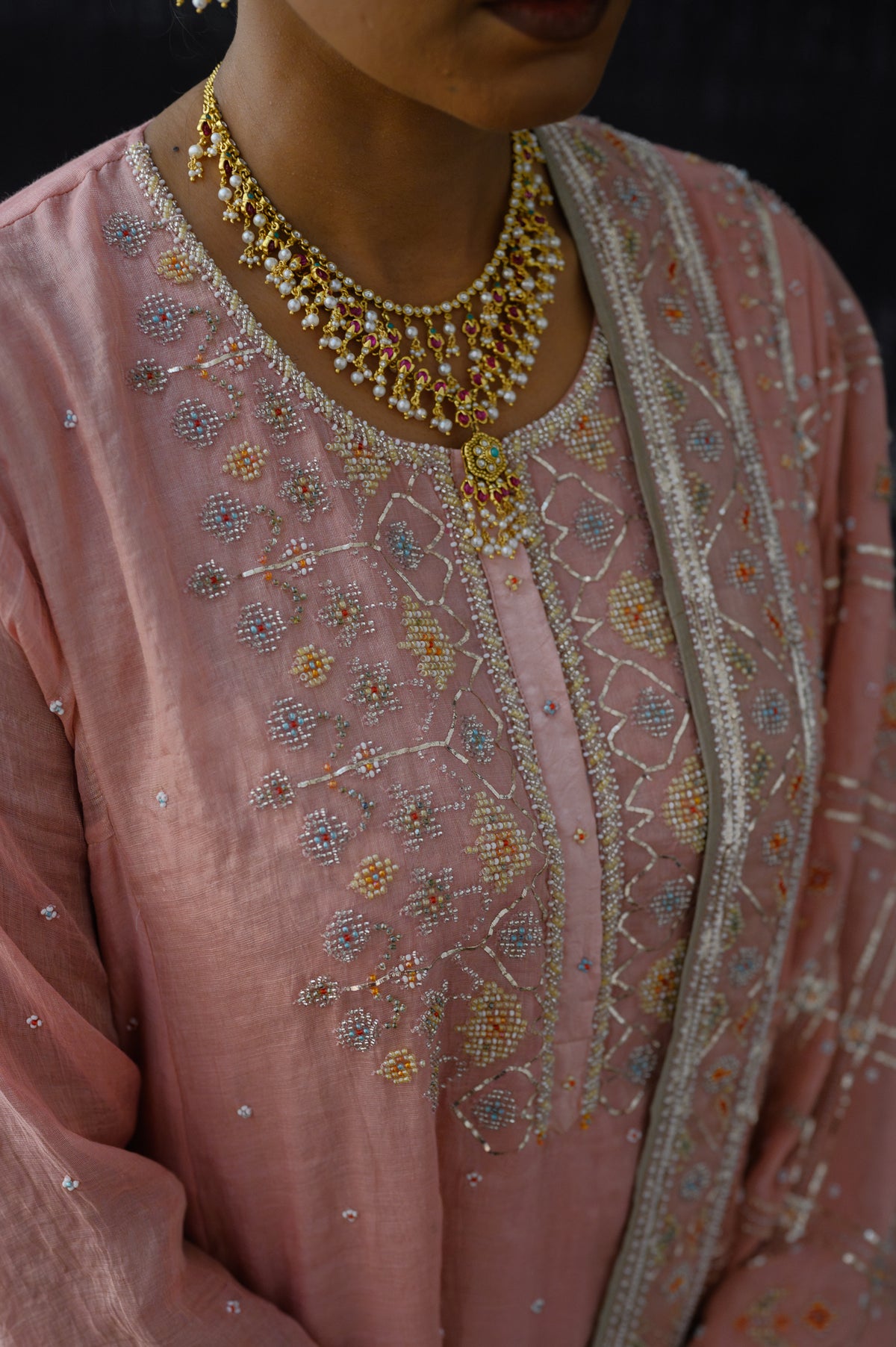 Patan Lehenga & Kurta Set | Onion Pink