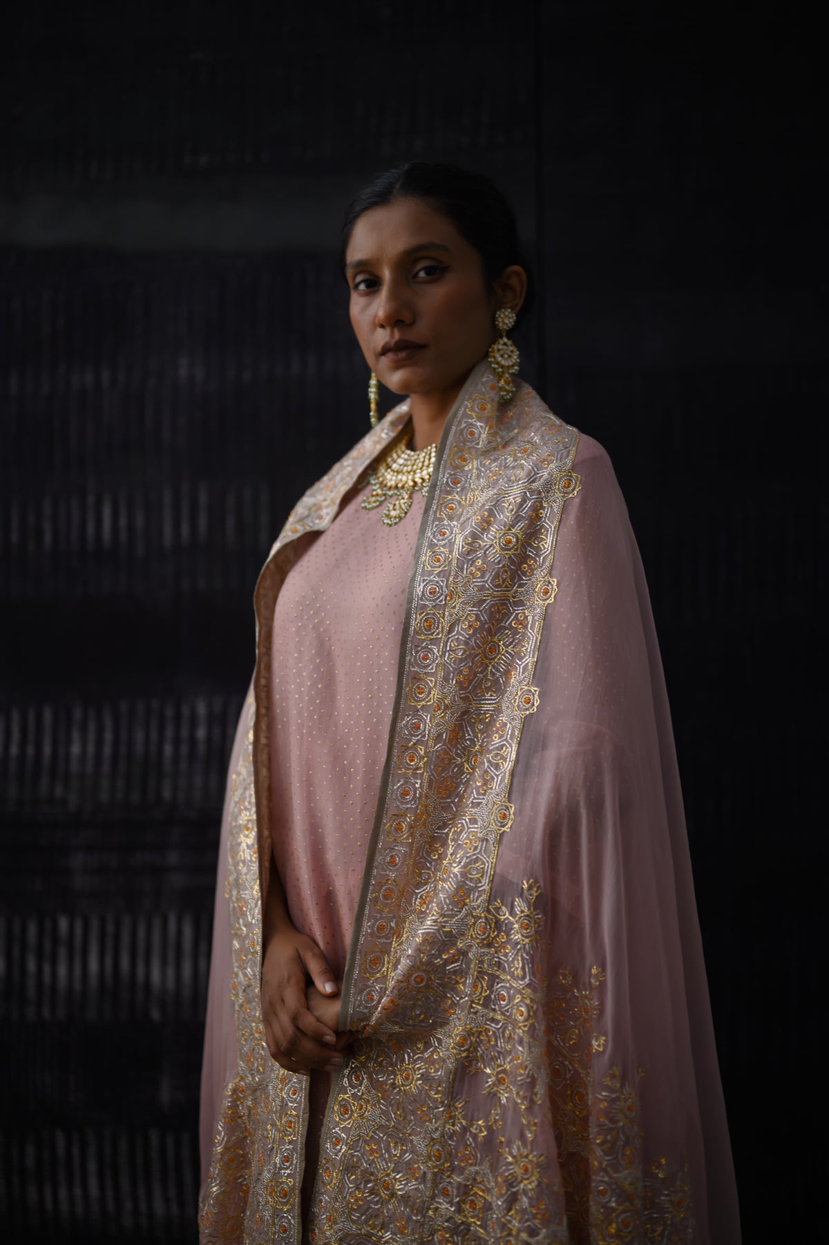Charbagh Sharara Set | Onion Pink