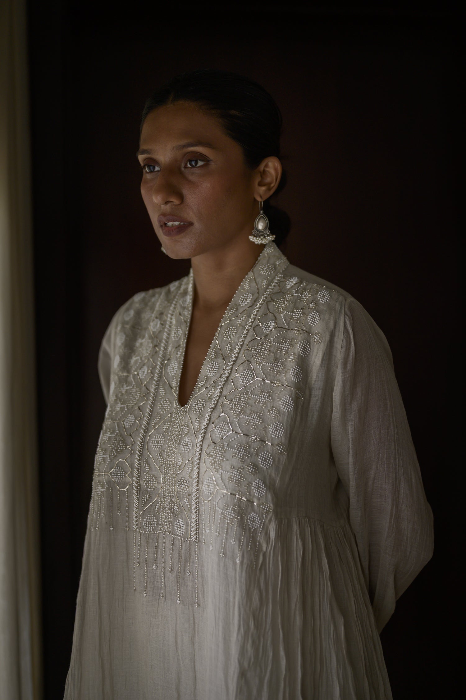 Afsara Kurta | Natural White