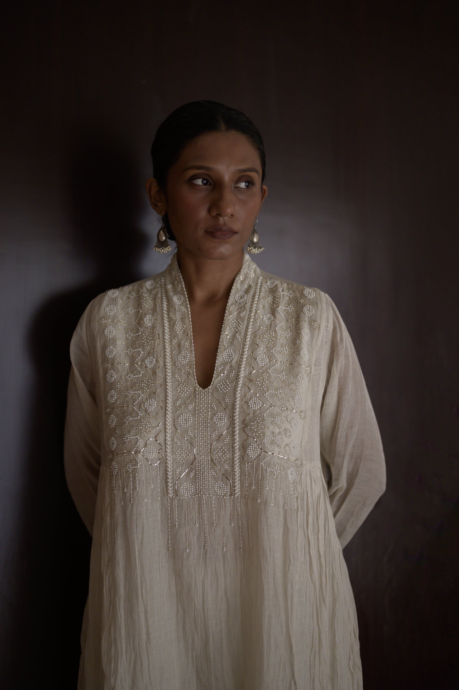 Afsara Kurta | Natural White
