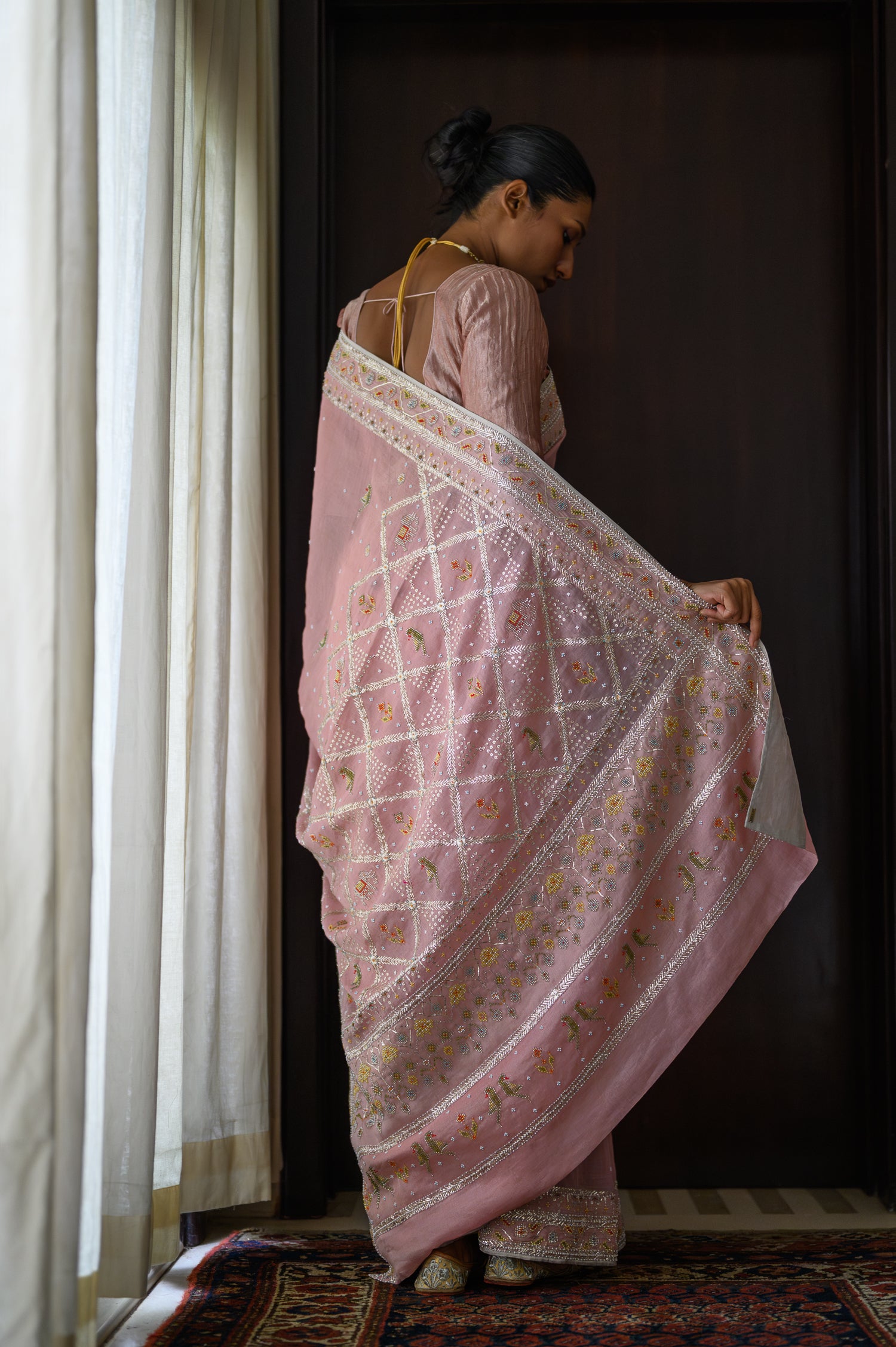 Patan Saree | Onion Pink