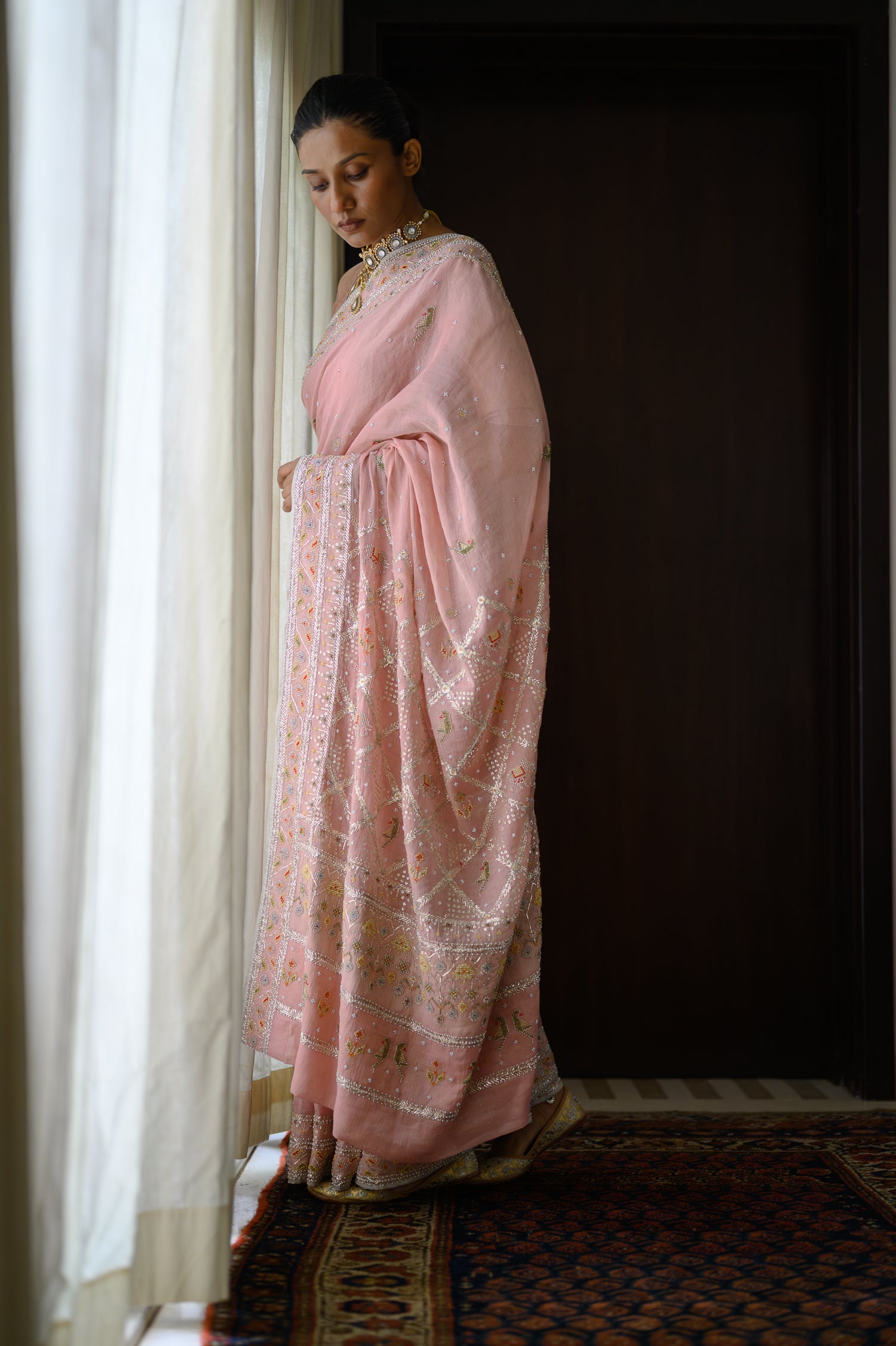 Patan Saree | Onion Pink