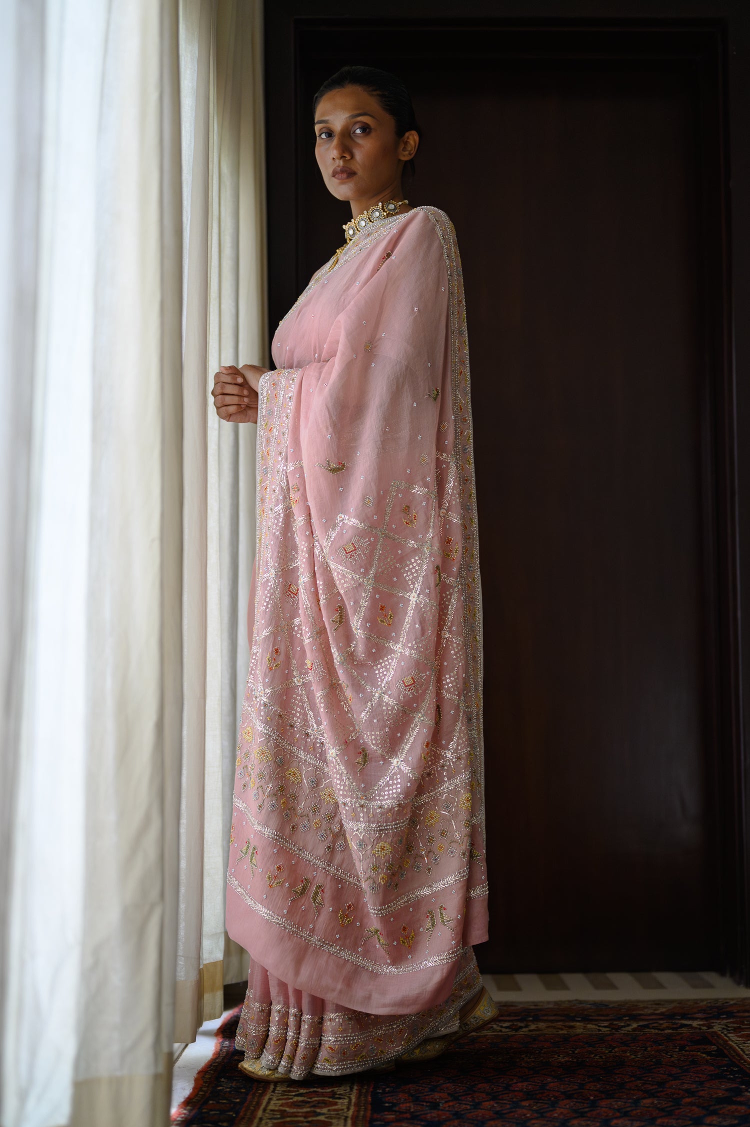 Patan Saree | Onion Pink