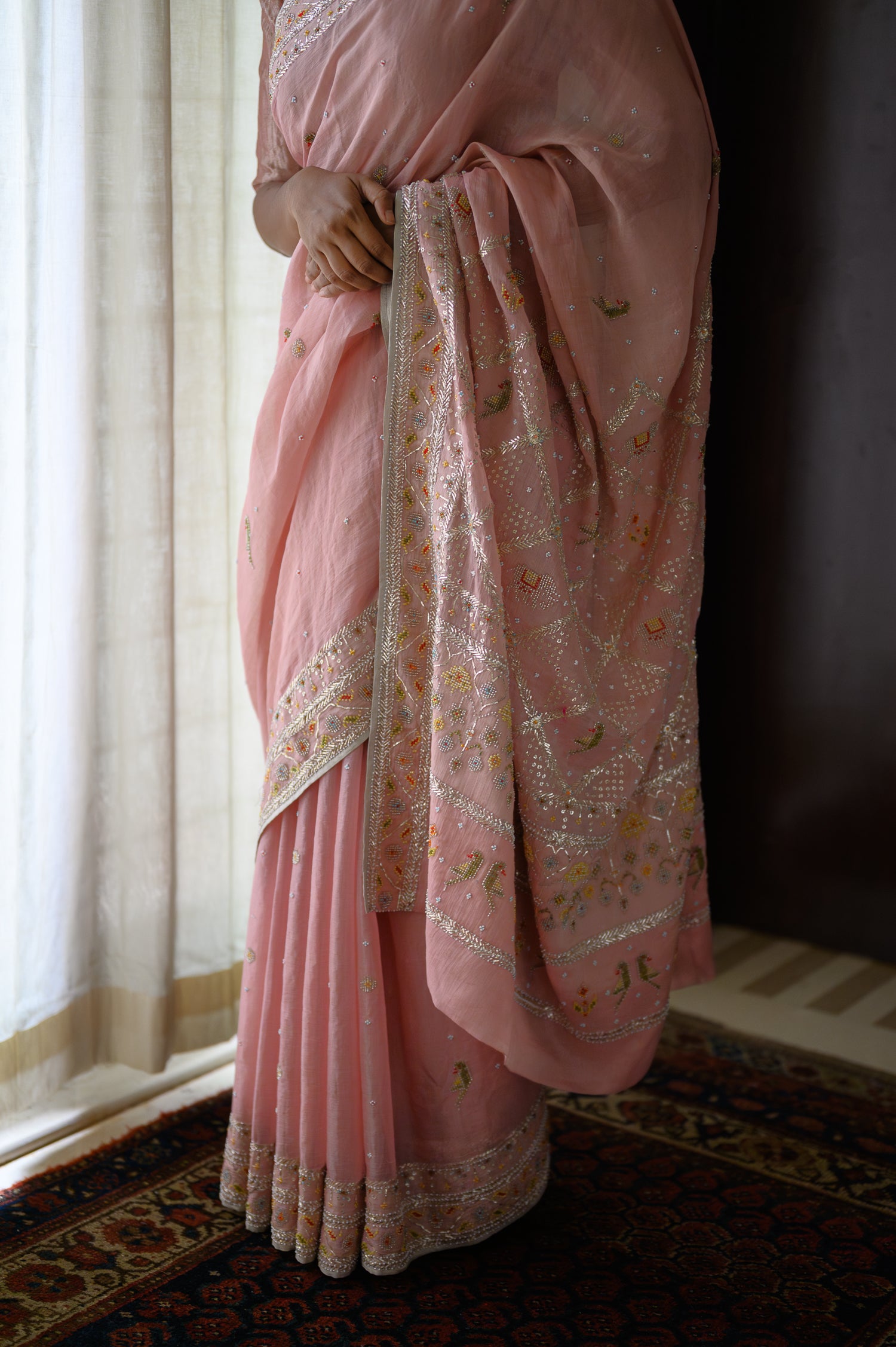 Patan Saree | Onion Pink