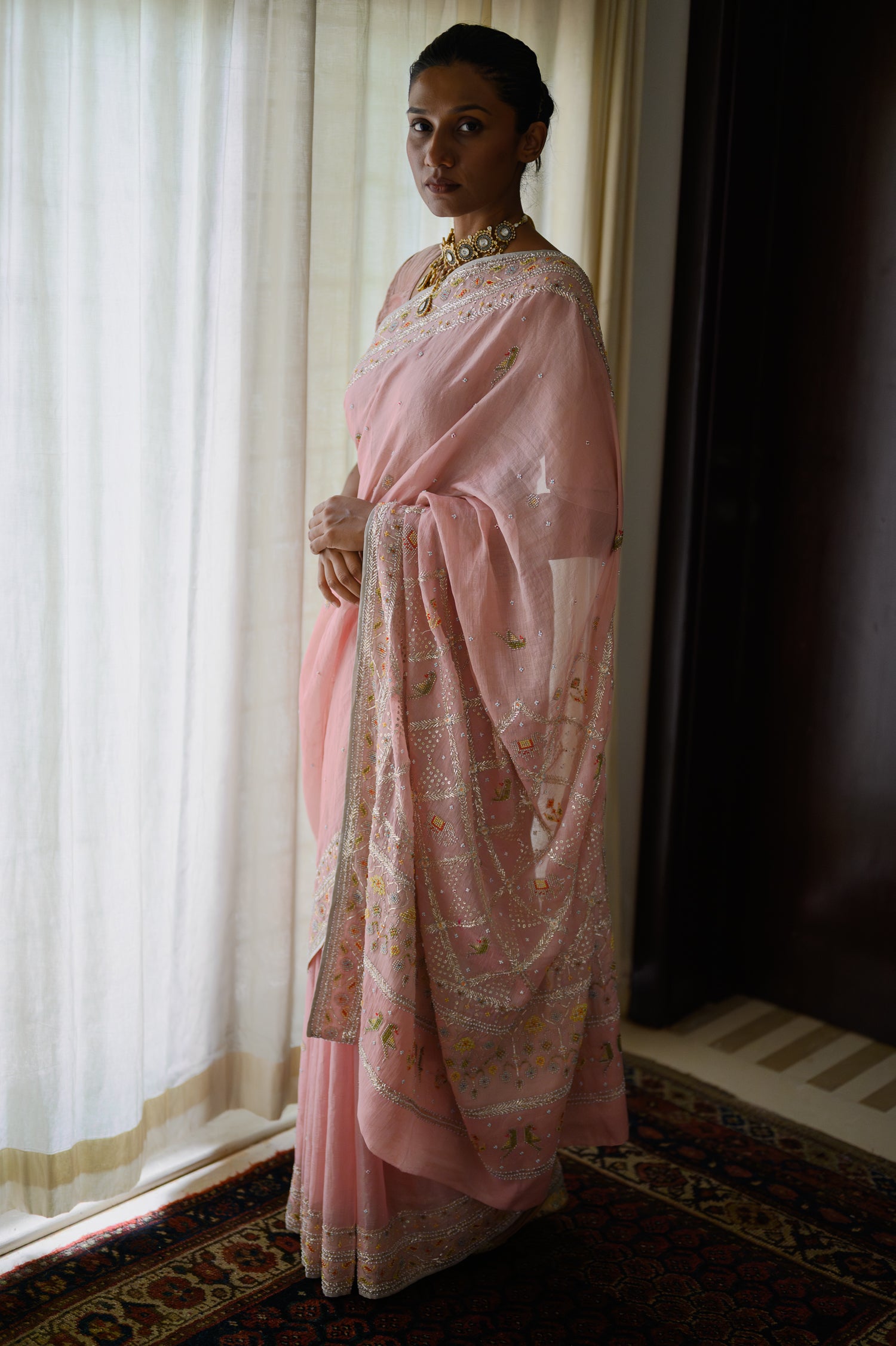 Patan Saree | Onion Pink