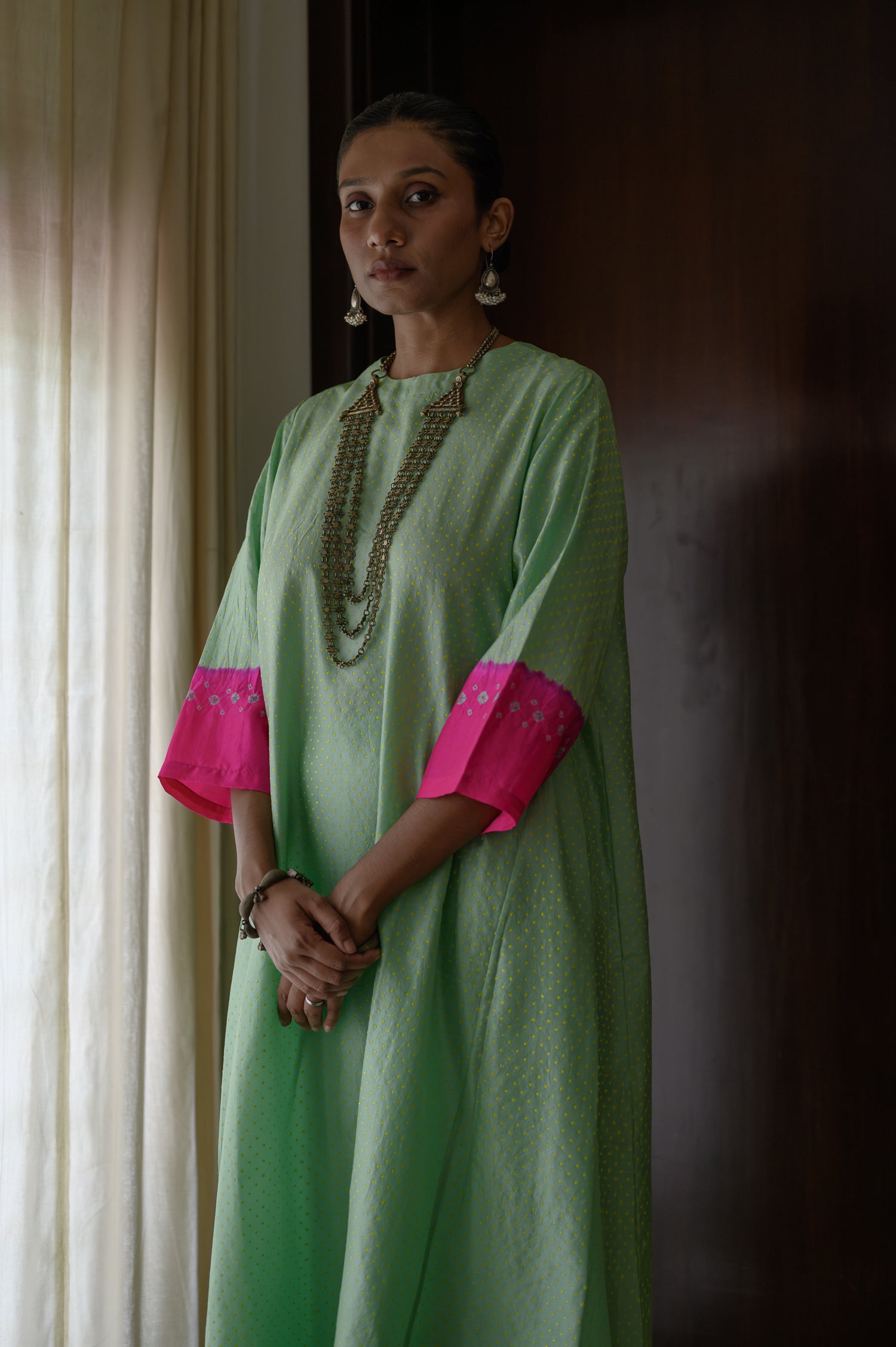 Neela Kurta | Tea Green