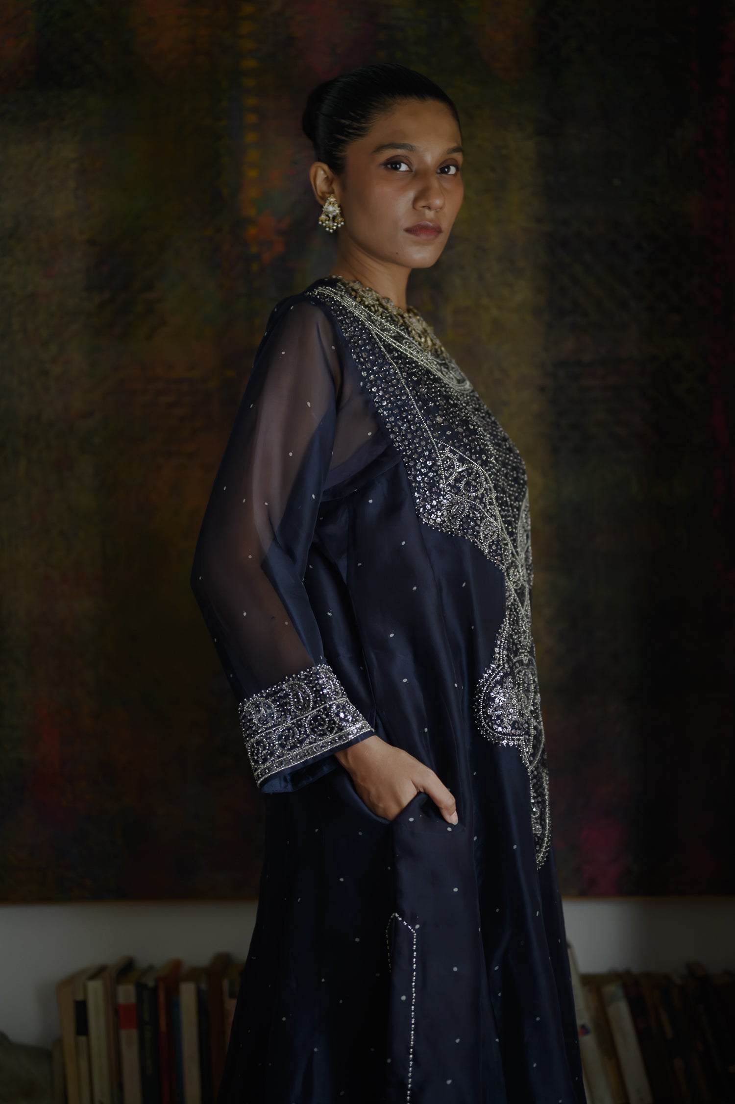 Amreen Abho Set | Midnight Blue