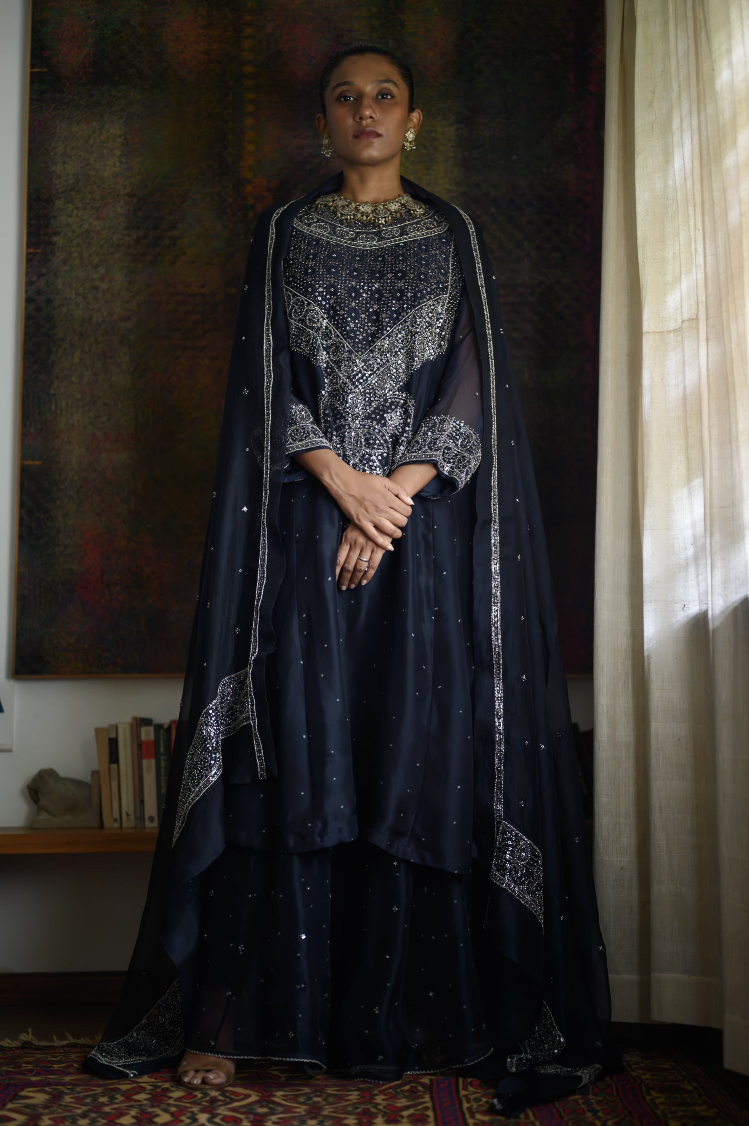 Amreen Abho Set | Midnight Blue