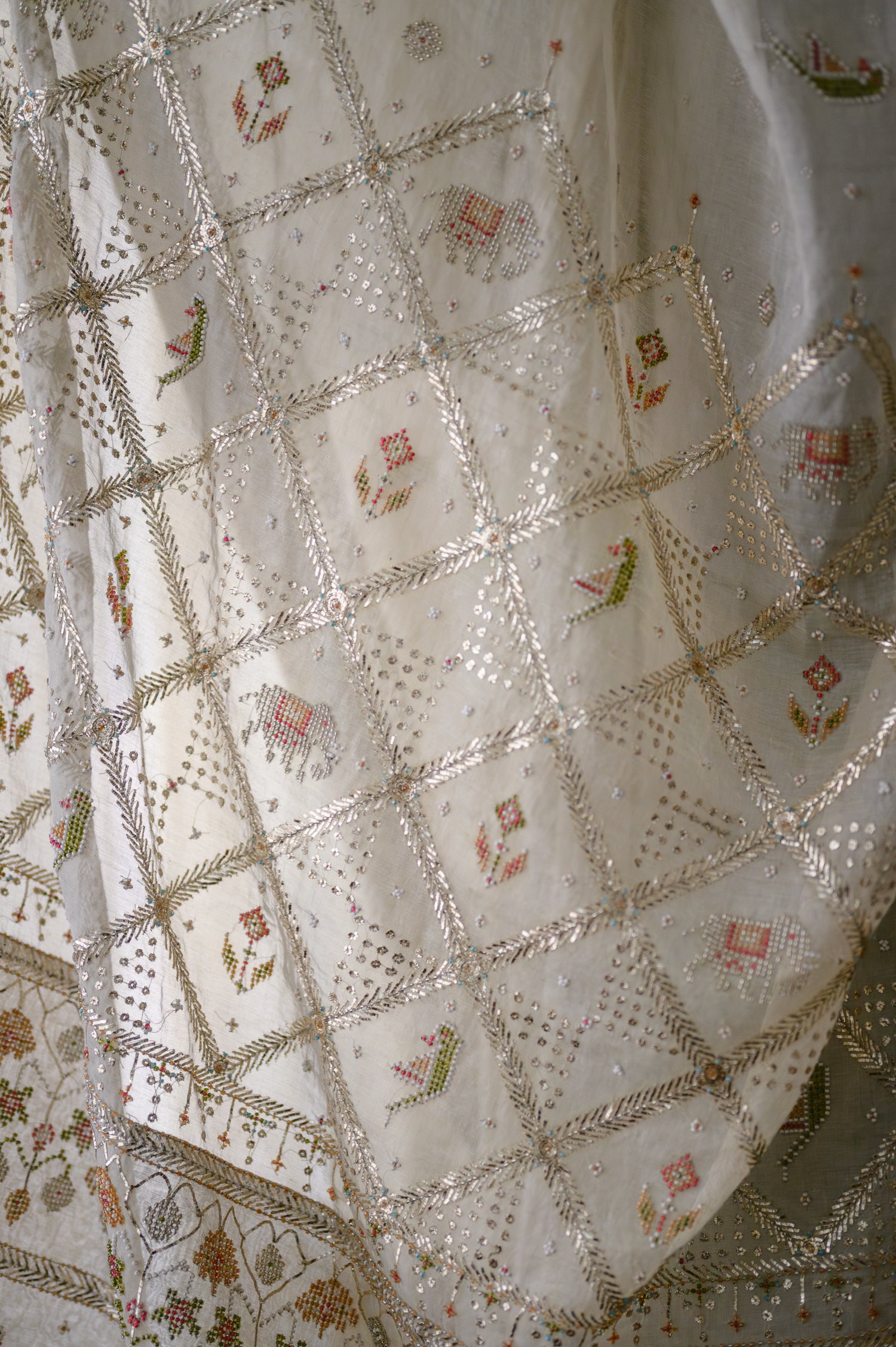 Patan Saree | Natural White
