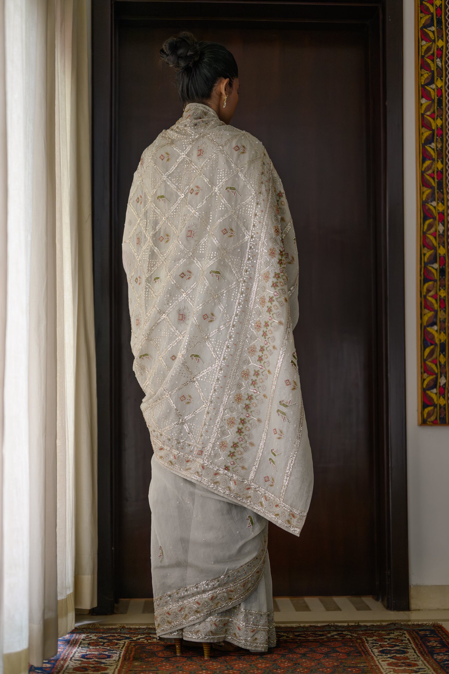 Patan Saree | Natural White