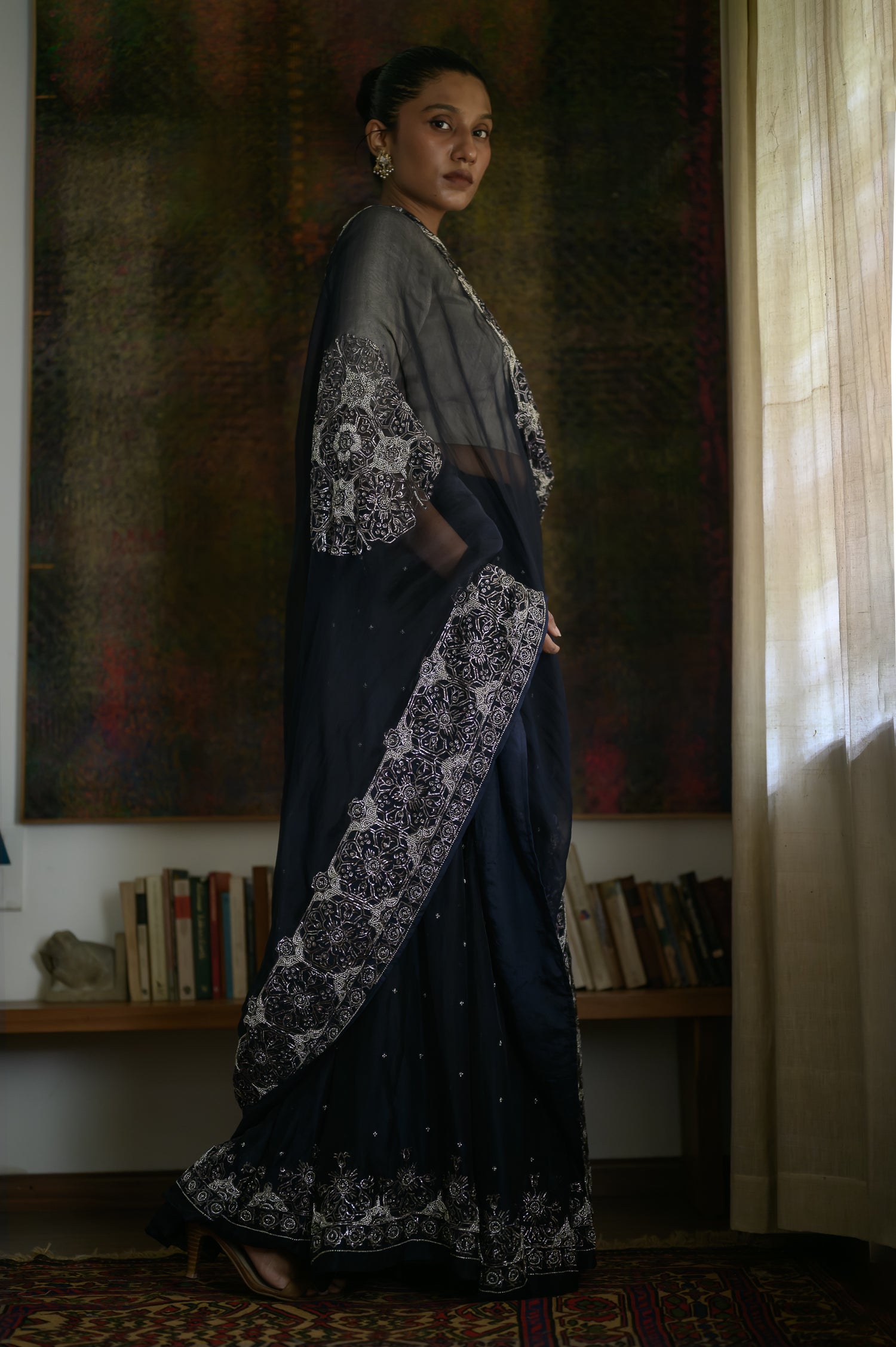 Charbagh Lehenga Set | Midnight