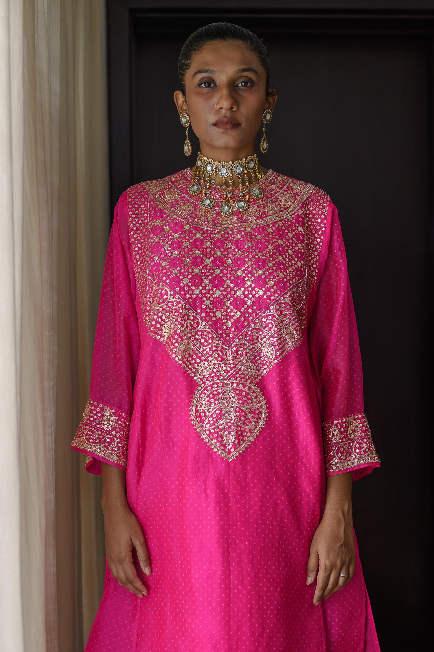 Amreen Abho Set | Hot Pink