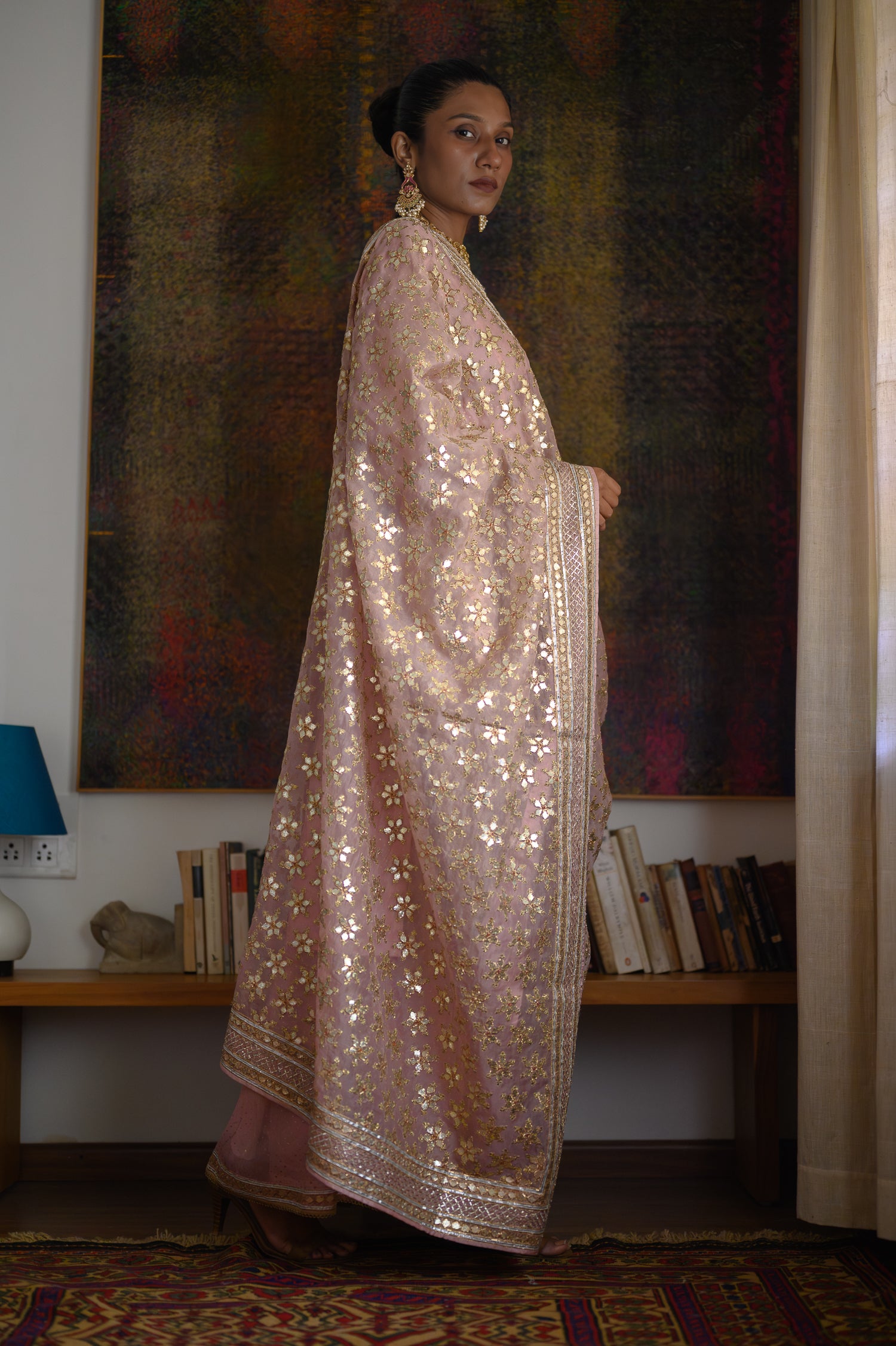 Gota Patti Phool Set | Onion Pink