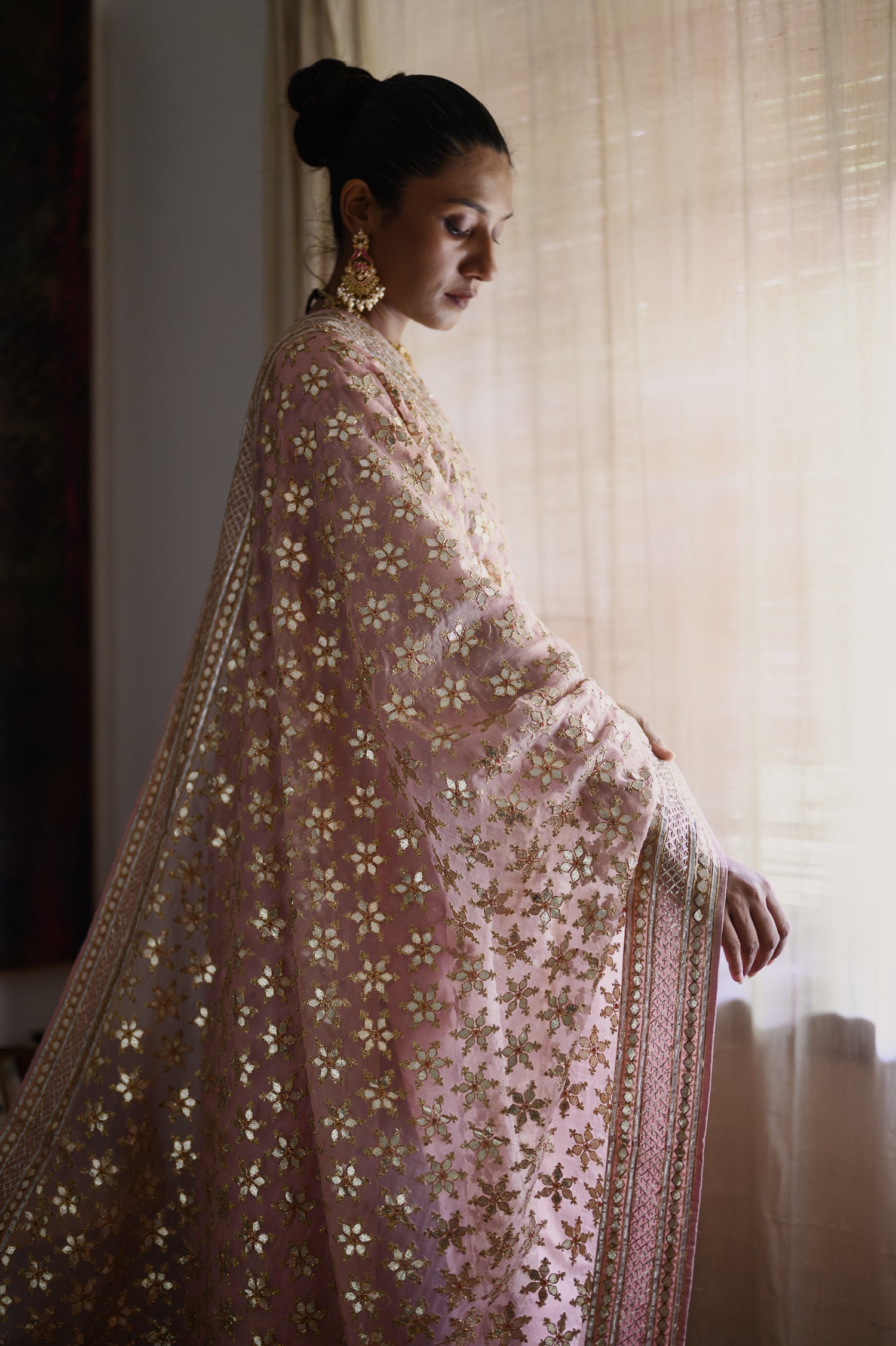Gota Patti Phool Set | Onion Pink