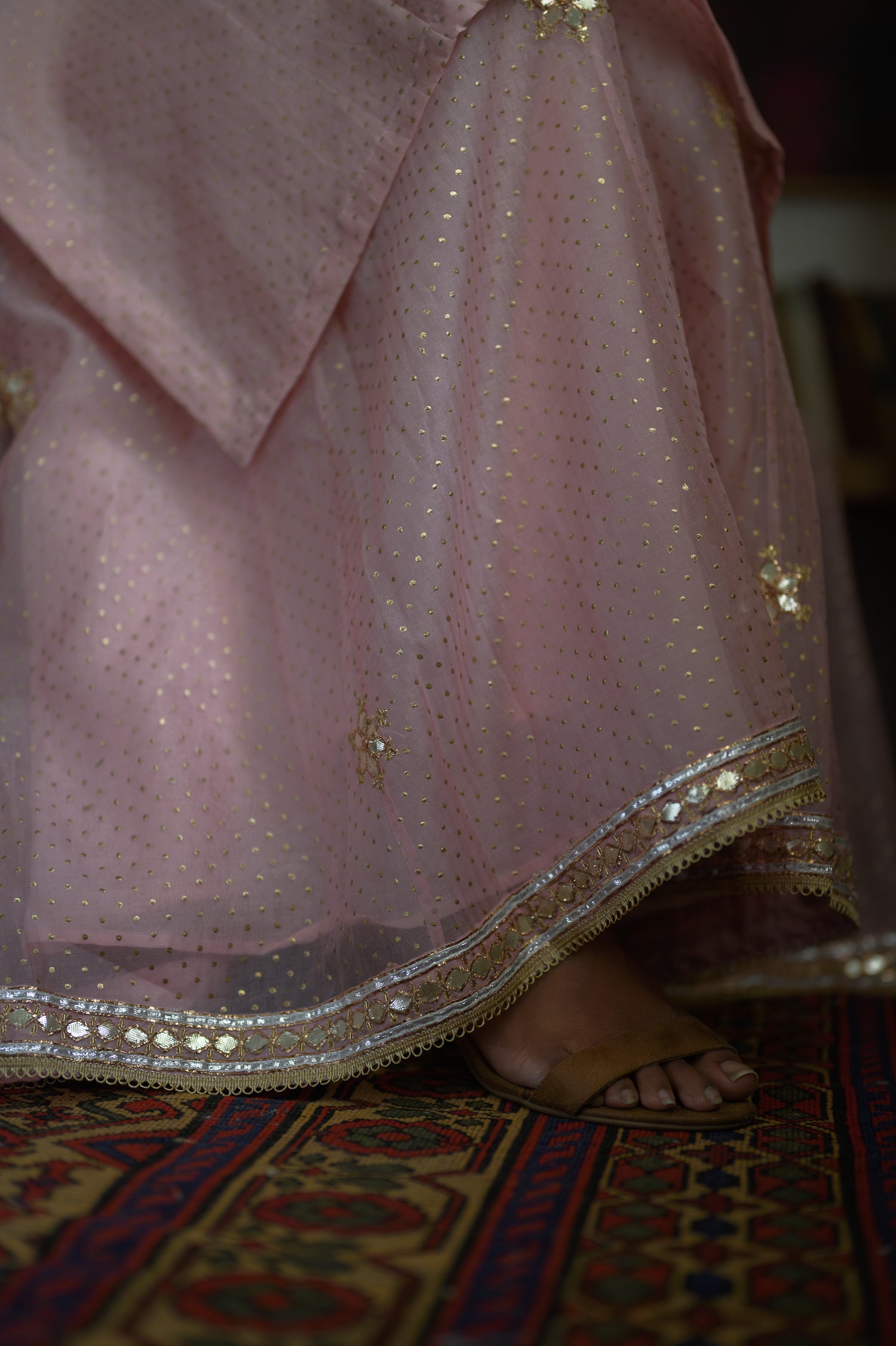 Gota Patti Phool Set | Onion Pink