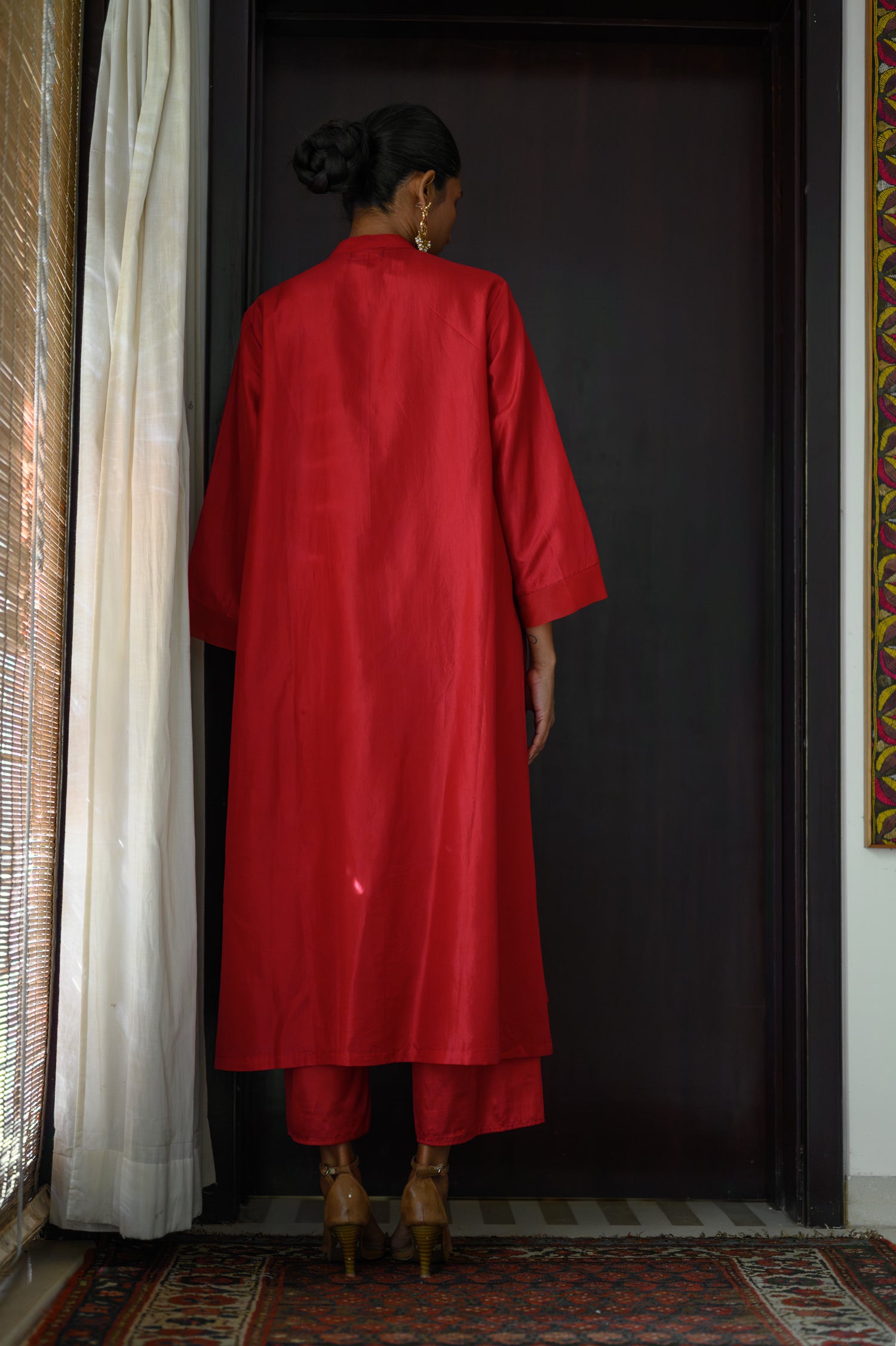 Long Open Shirt | Red