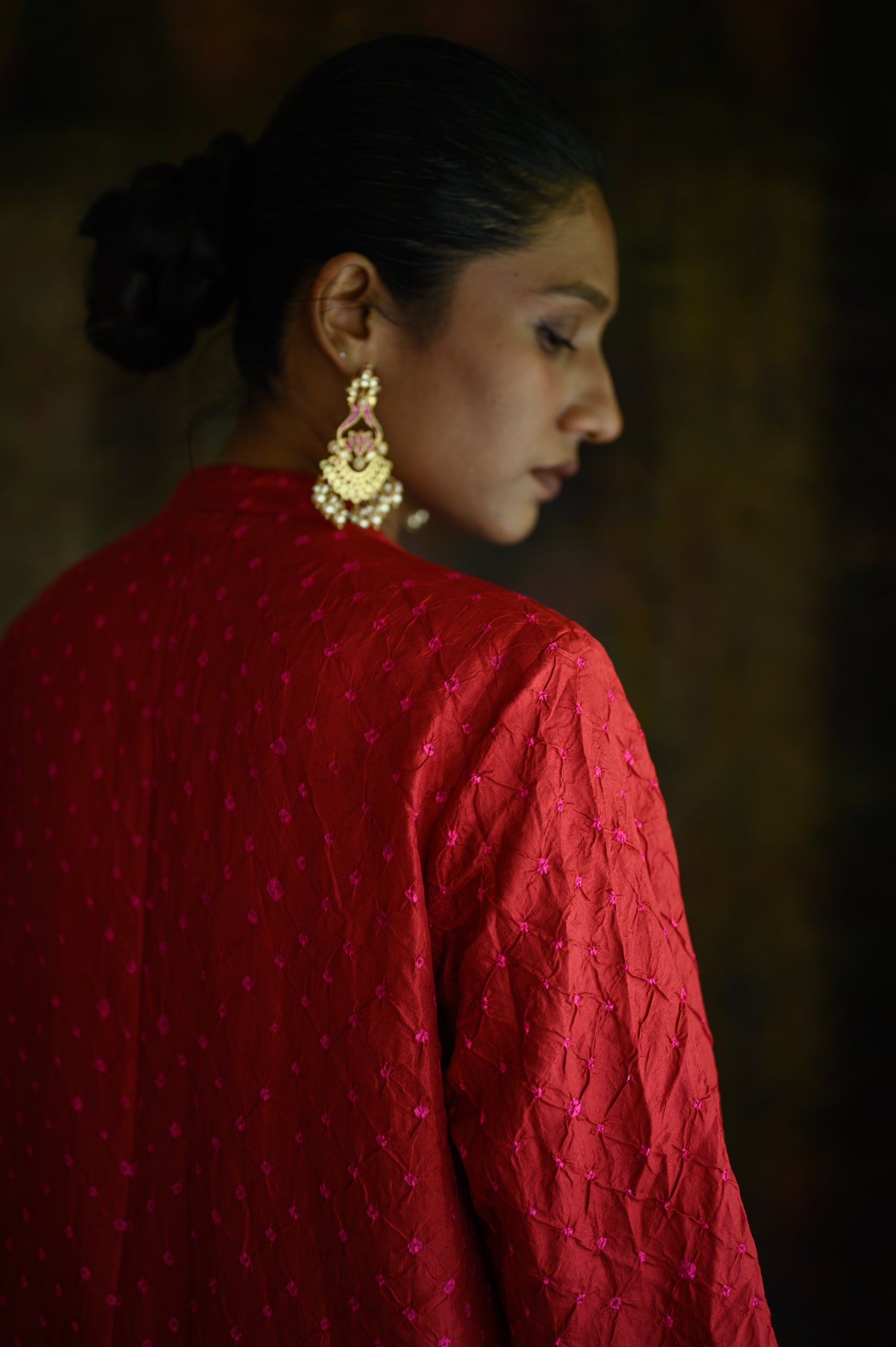 Big Shirt | Bandhani | Red