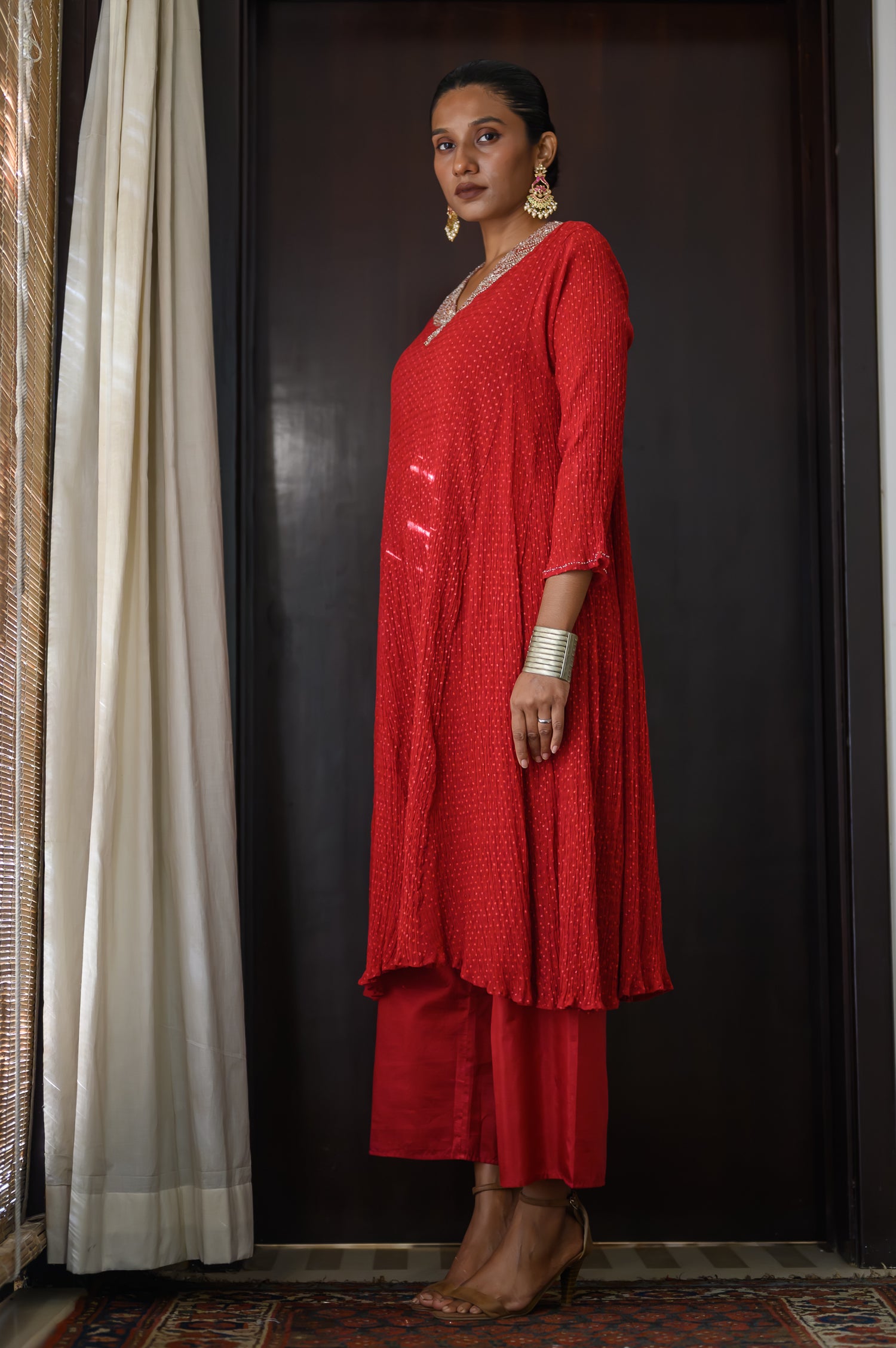 Leher Kurta | Red