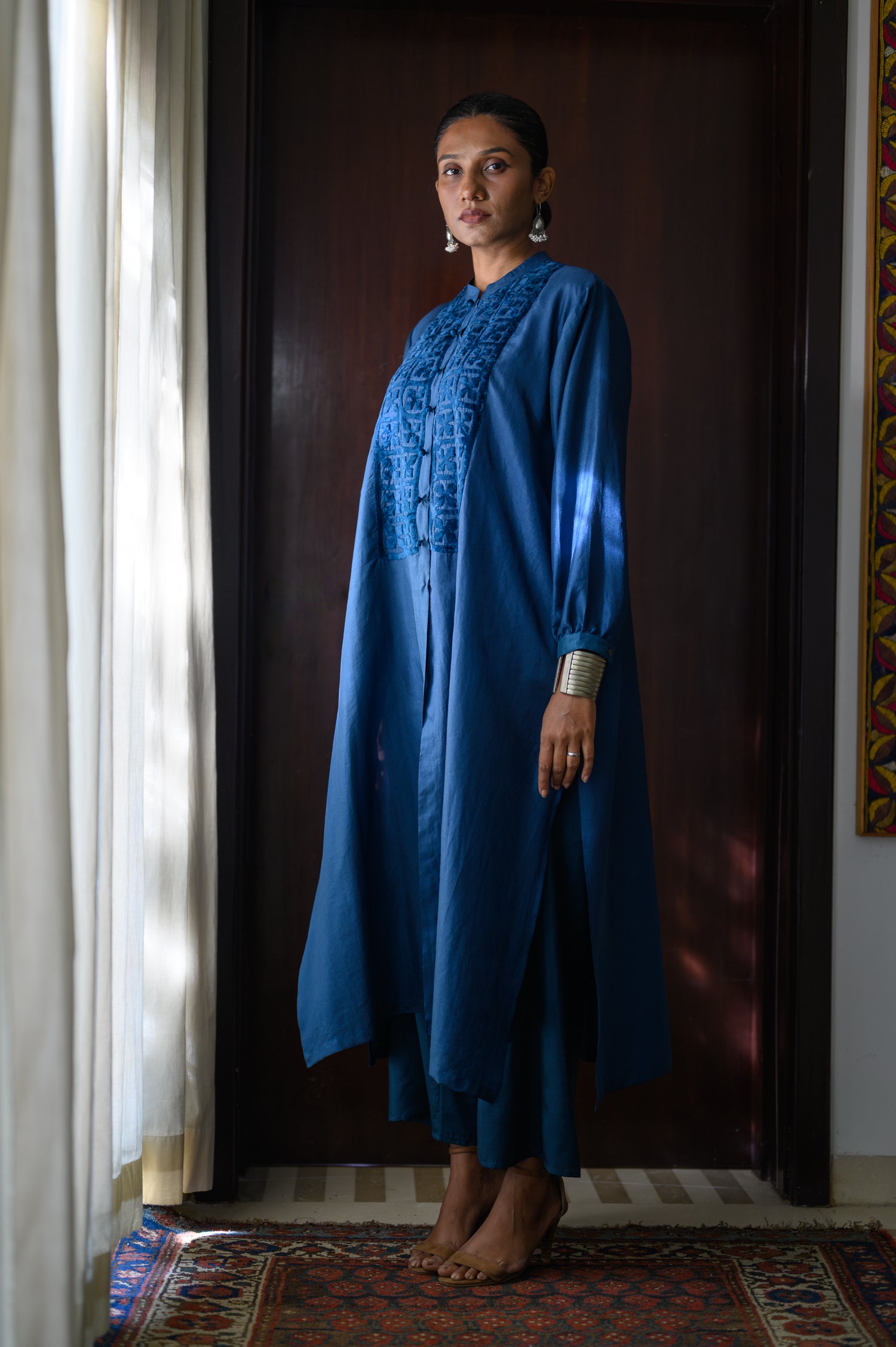 Long Open Shirt | Appliqué