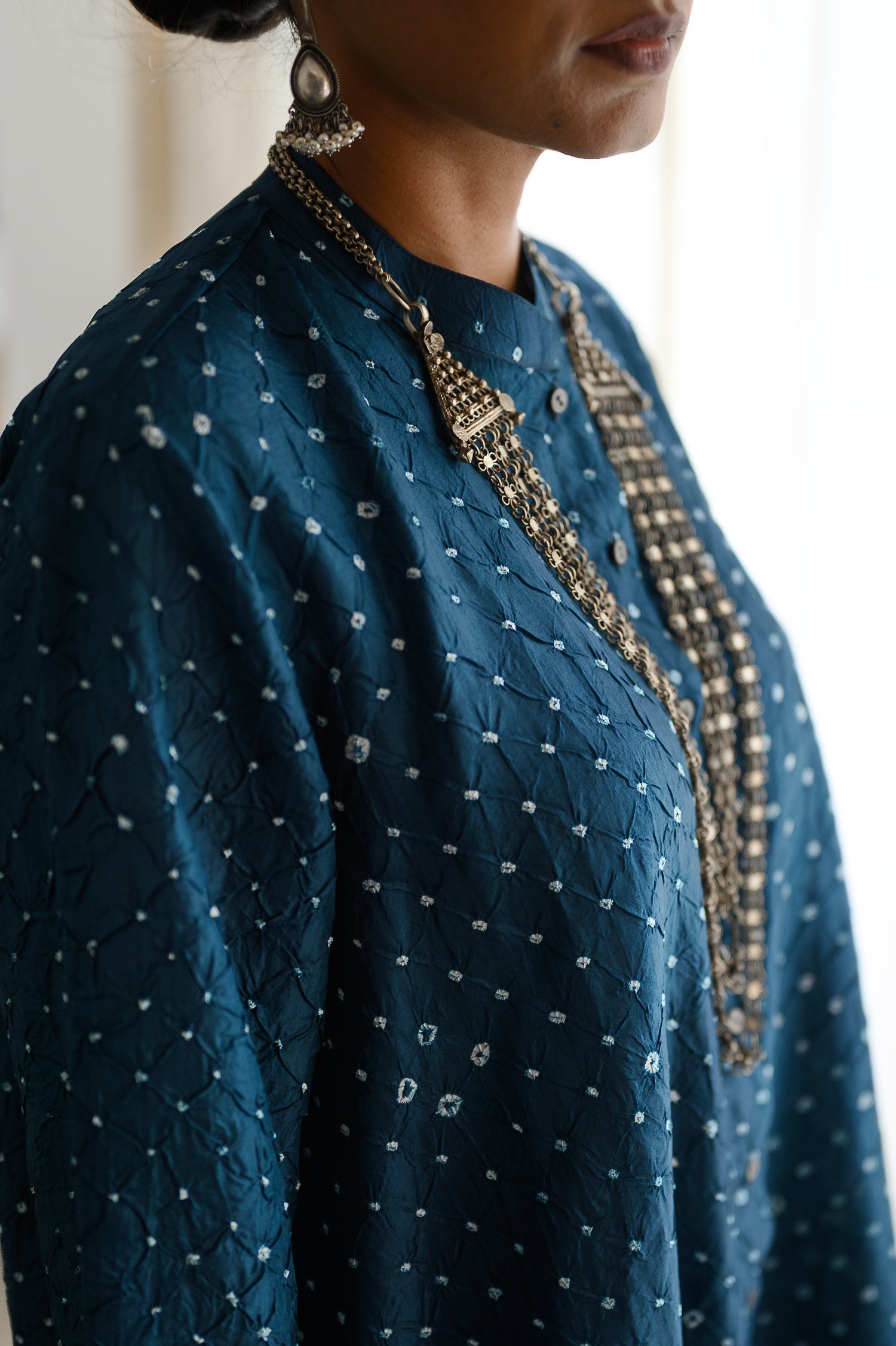 Big Shirt | Bandhani | Blue