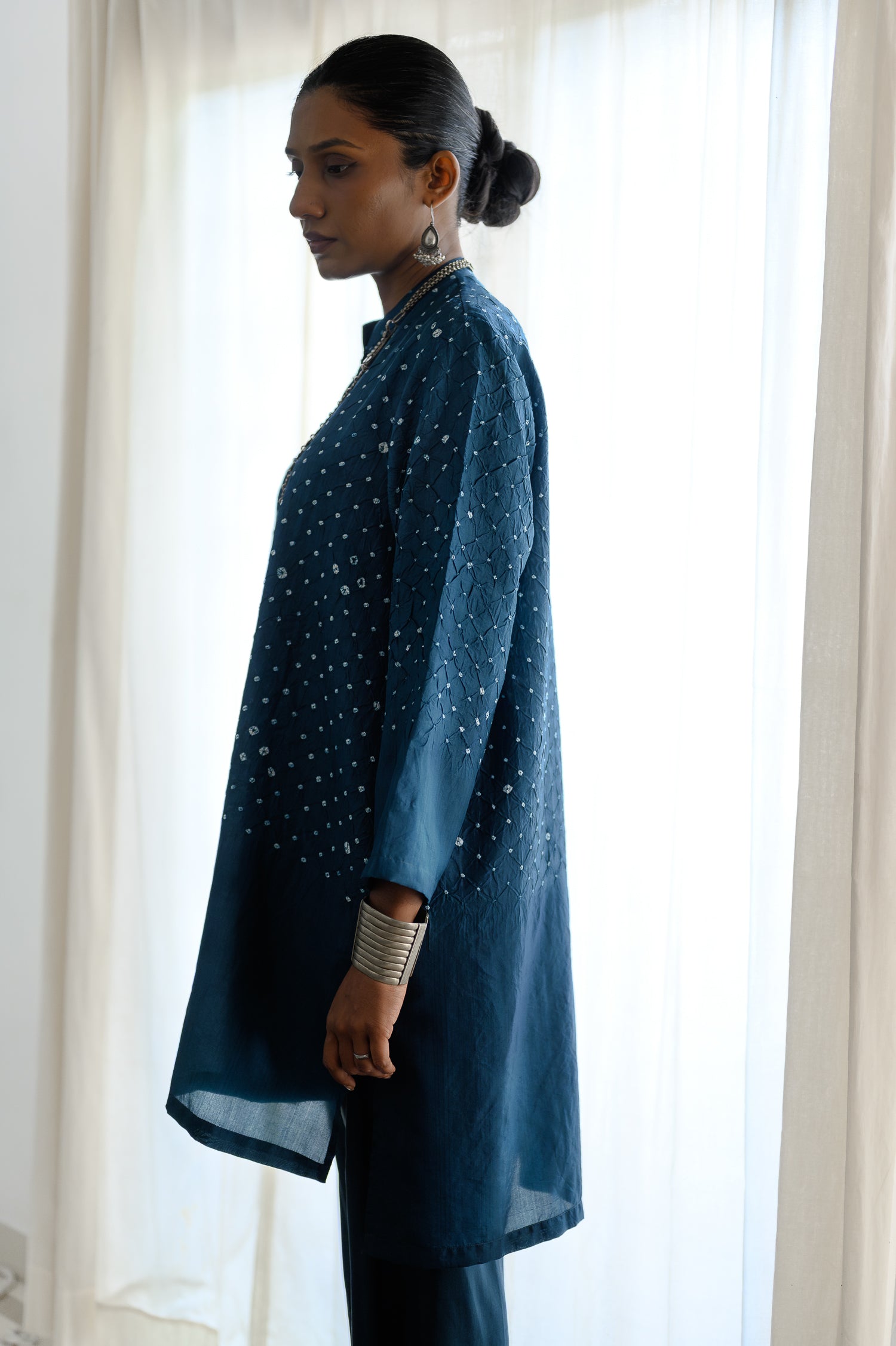 Big Shirt | Bandhani | Blue