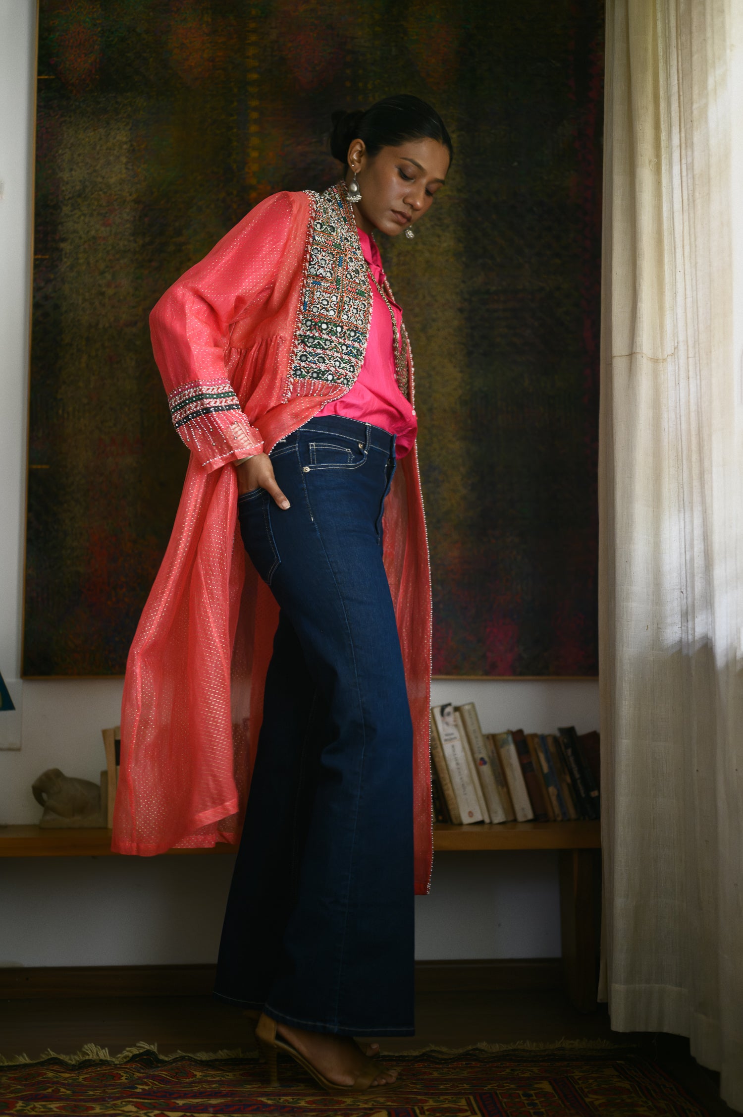 Balochi Jacket | Coral